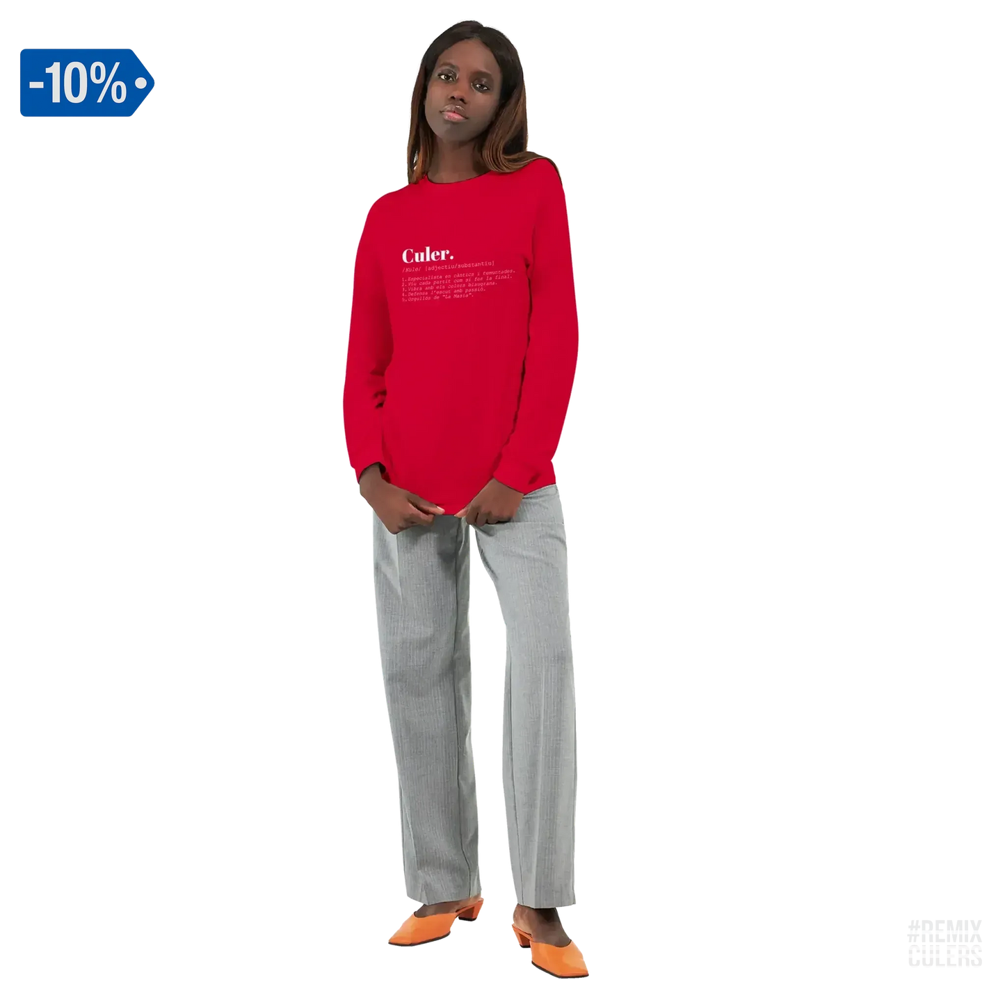 Camiseta larga unisex - DICCIONARIO "CULER" Rosa claro – Print Material Diccionari Culer merch FCB Barça culers blaugrana frases cultura futbol | remixculers