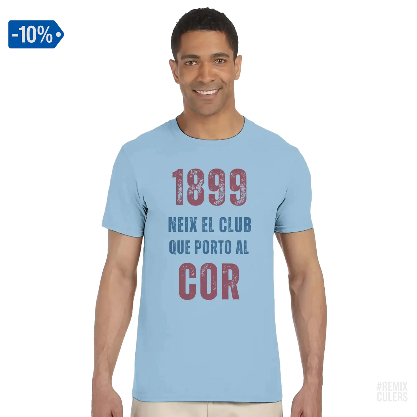 Camiseta unisex - 1899 Azul claro – Print Material 1899 neix el club que porto al cor merch FCB Barça culers blaugrana història fundació orgull identitat futbol | remixculers