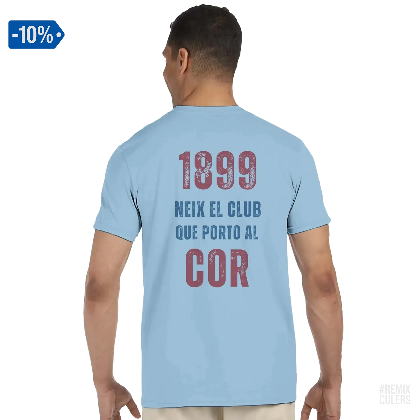 Camiseta unisex - 1899 Azul claro – Print Material 1899 neix el club que porto al cor merch FCB Barça culers blaugrana història fundació orgull identitat futbol | remixculers