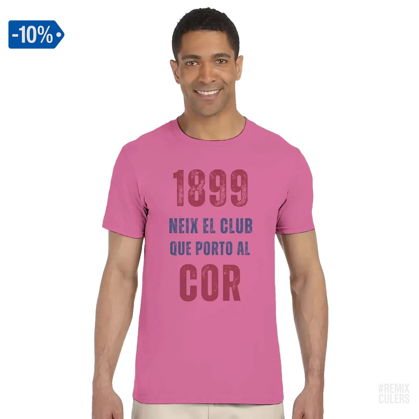 Camiseta unisex - 1899 Rosa – Print Material 1899 neix el club que porto al cor merch FCB Barça culers blaugrana història fundació orgull identitat futbol | remixculers