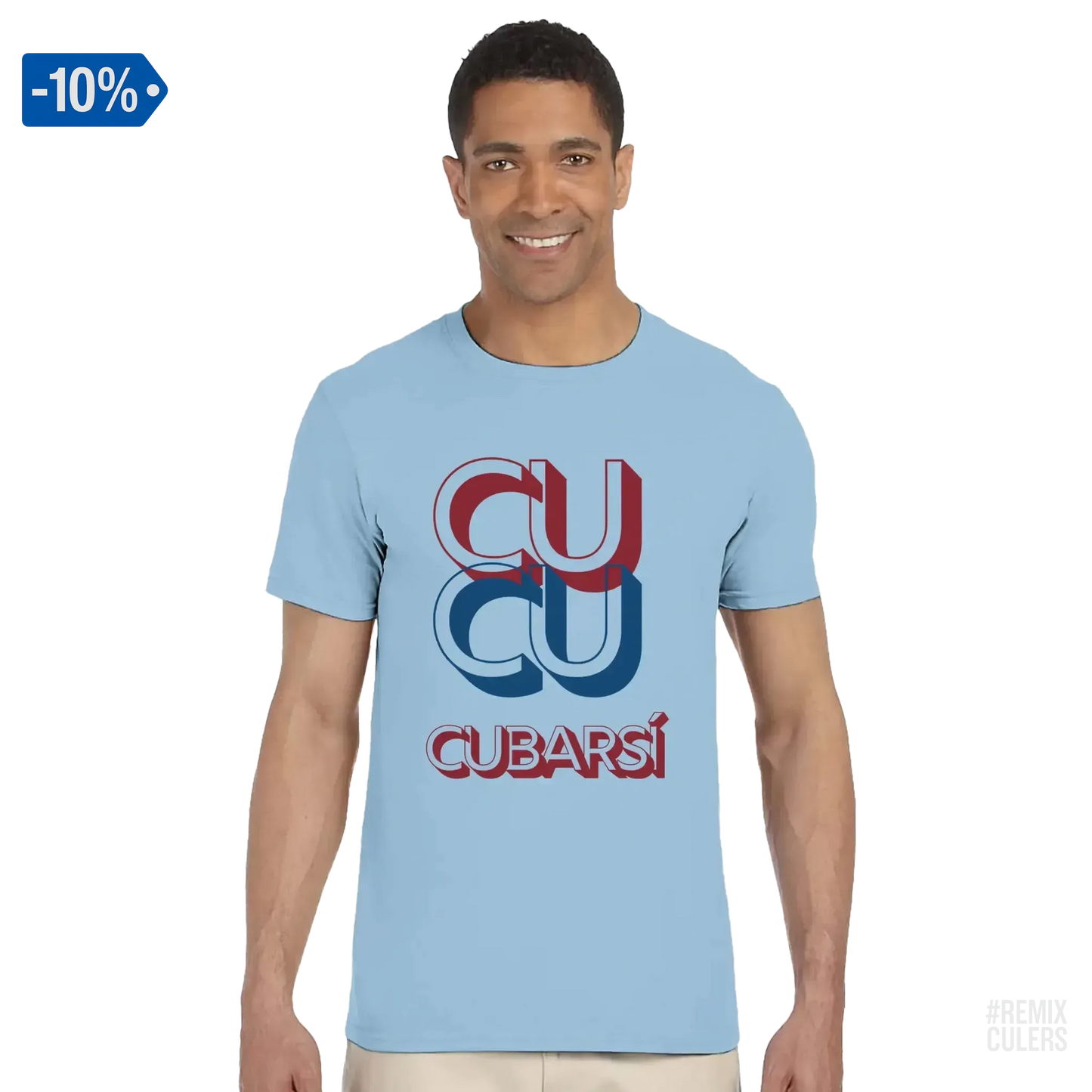Camiseta unisex - CUCU CUBARSÍ Azul claro – Print Material Cu-Cu Cubarsí merch Pau Cubarsí FCB Barça culers blaugrana Masia joven promesa defensa futbol | remixculers