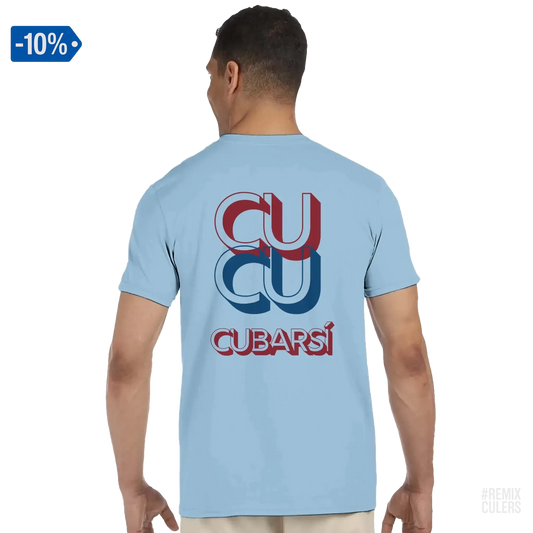 Camiseta unisex - CUCU CUBARSÍ Azul claro – Print Material Cu-Cu Cubarsí merch Pau Cubarsí FCB Barça culers blaugrana Masia joven promesa defensa futbol | remixculers