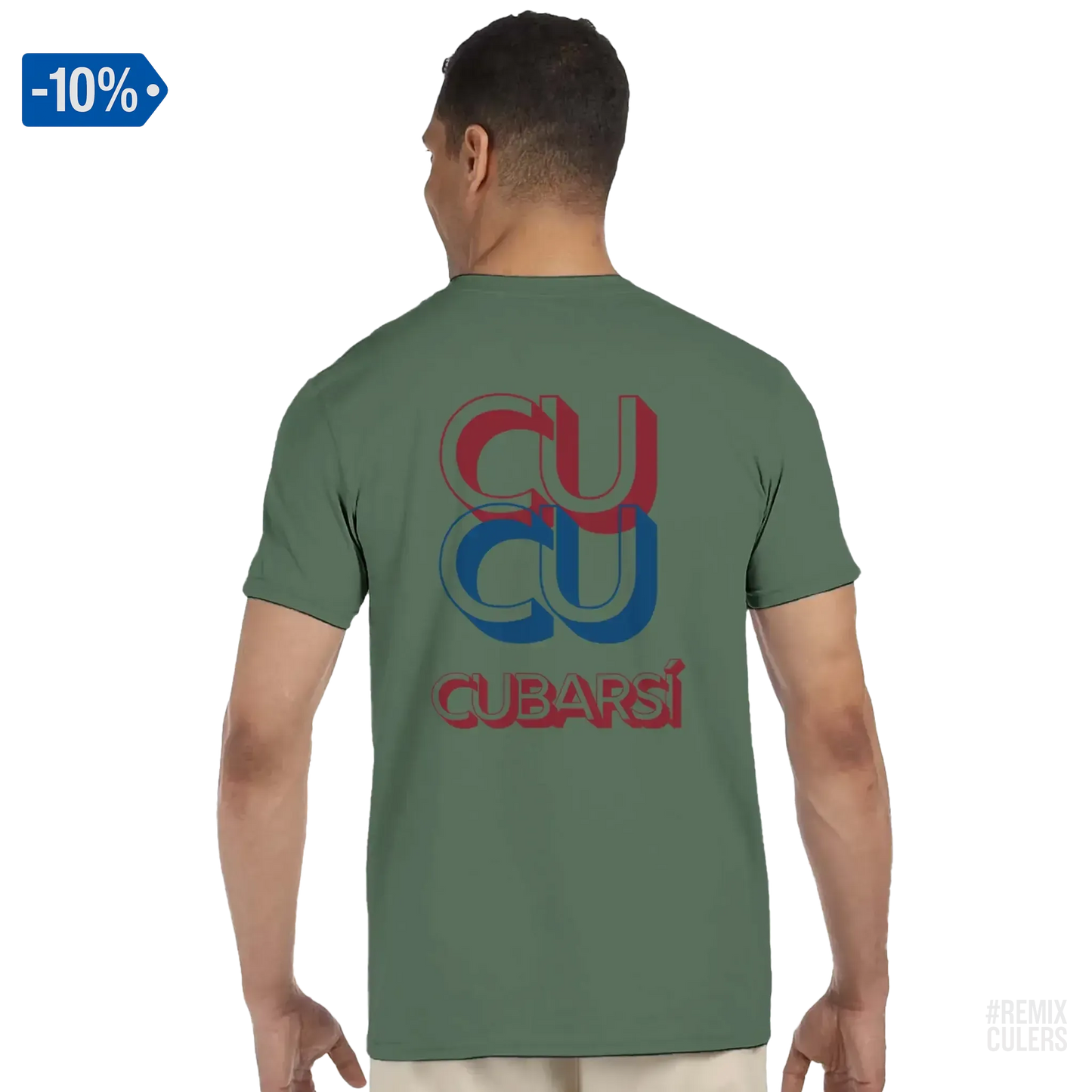 Camiseta unisex - CUCU CUBARSÍ Verde militar – Print Material Cu-Cu Cubarsí merch Pau Cubarsí FCB Barça culers blaugrana Masia joven promesa defensa futbol | remixculers