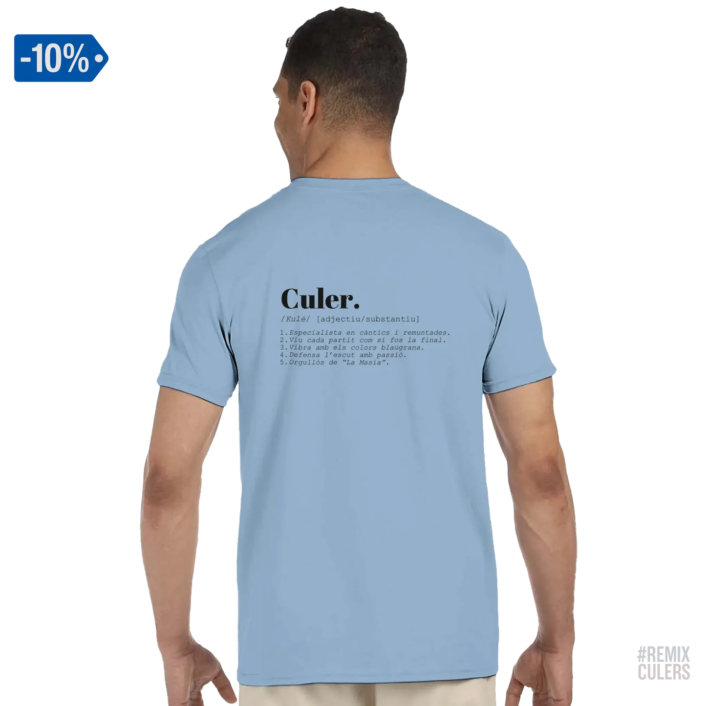 Camiseta unisex - DICCIONARIO "CULER" Azul claro – Print Material Diccionari Culer merch FCB Barça culers blaugrana frases cultura futbol | remixculers