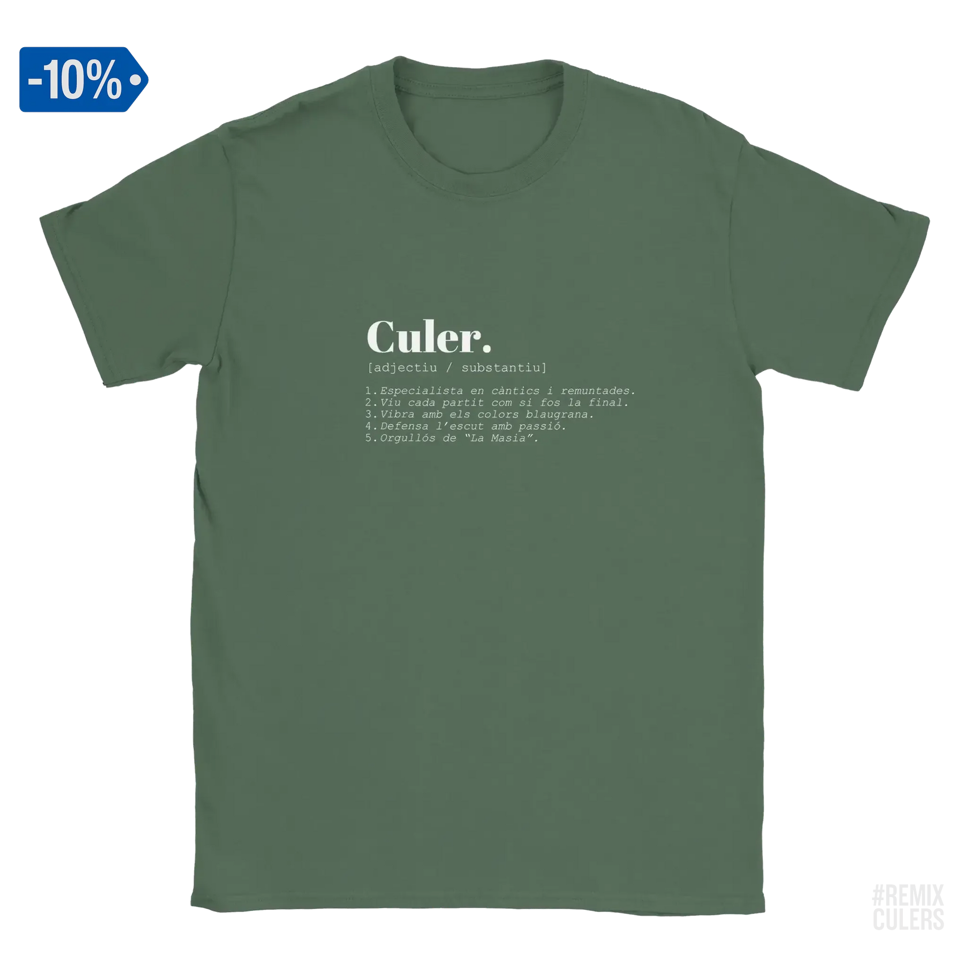 Camiseta unisex - DICCIONARIO "CULER" Blanco – Print Material Diccionari Culer merch FCB Barça culers blaugrana frases cultura futbol | remixculers