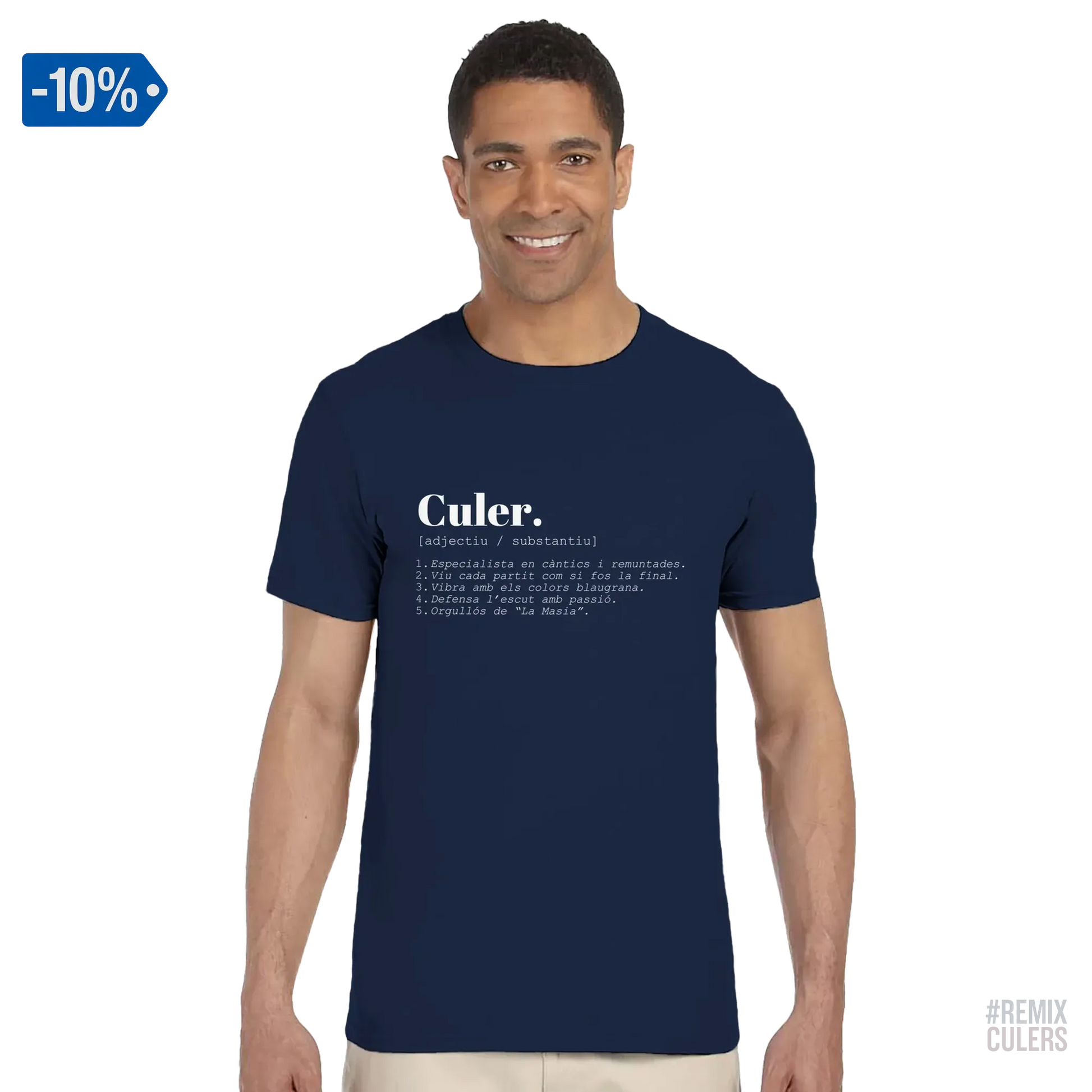 Camiseta unisex - DICCIONARIO "CULER" Blanco – Print Material Diccionari Culer merch FCB Barça culers blaugrana frases cultura futbol | remixculers