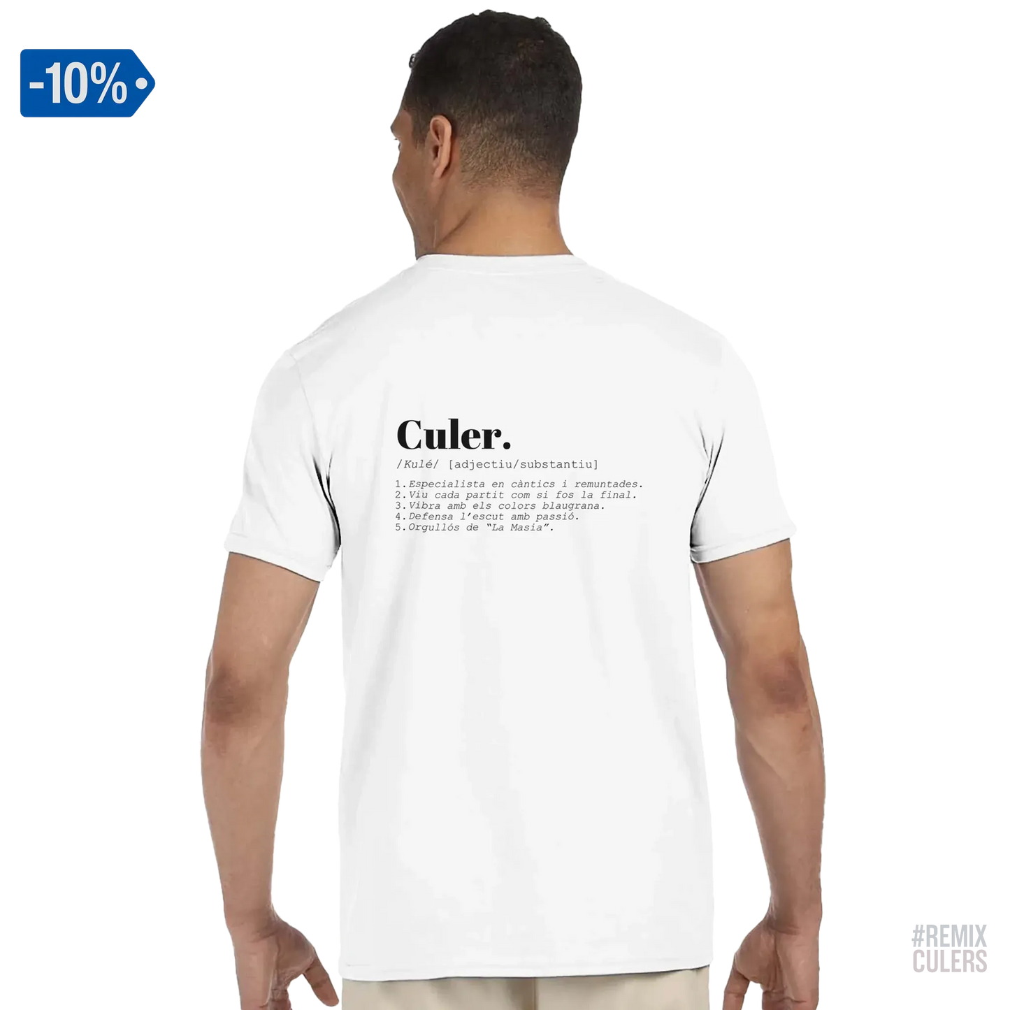 Camiseta unisex - DICCIONARIO "CULER" Blanco – Print Material Diccionari Culer merch FCB Barça culers blaugrana frases cultura futbol | remixculers