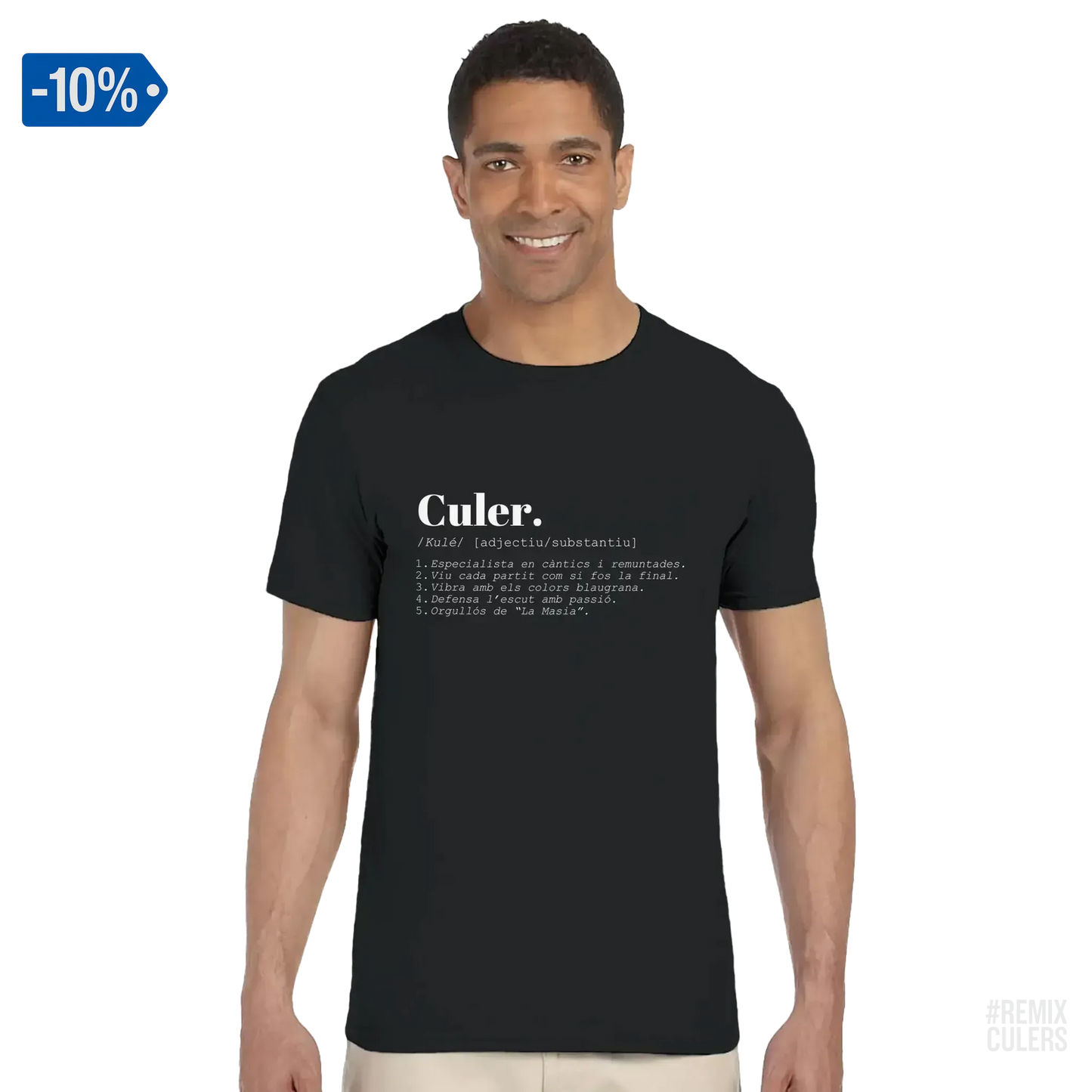 Camiseta unisex - DICCIONARIO "CULER" Negro – Print Material Diccionari Culer merch FCB Barça culers blaugrana frases cultura futbol | remixculers