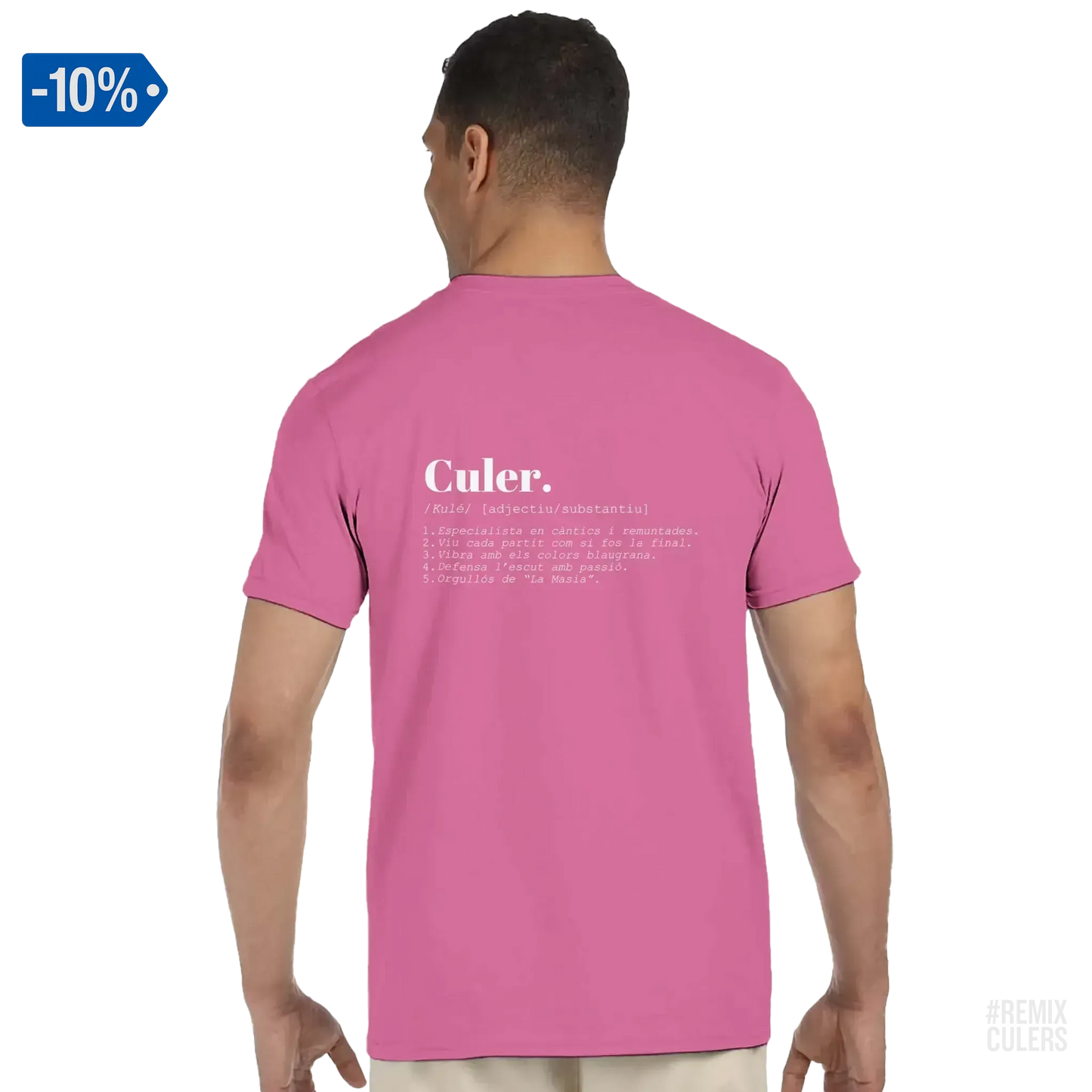 Camiseta unisex - DICCIONARIO "CULER" Rosa – Print Material Diccionari Culer merch FCB Barça culers blaugrana frases cultura futbol | remixculers