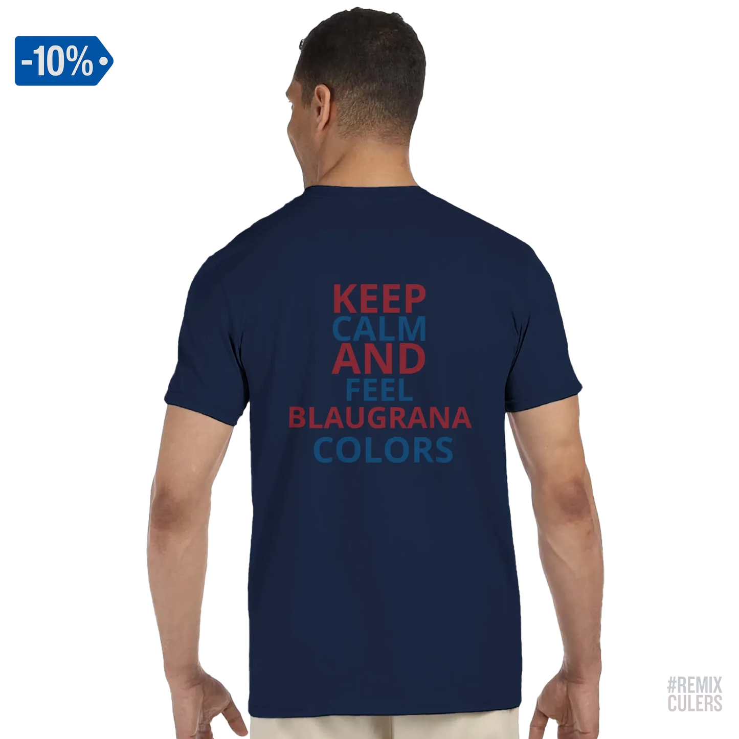 Camiseta unisex - KEEP CALM Azul marino – Print Material Keep Calm merch FCB Barça culers blaugrana football fan pride passion | remixculers