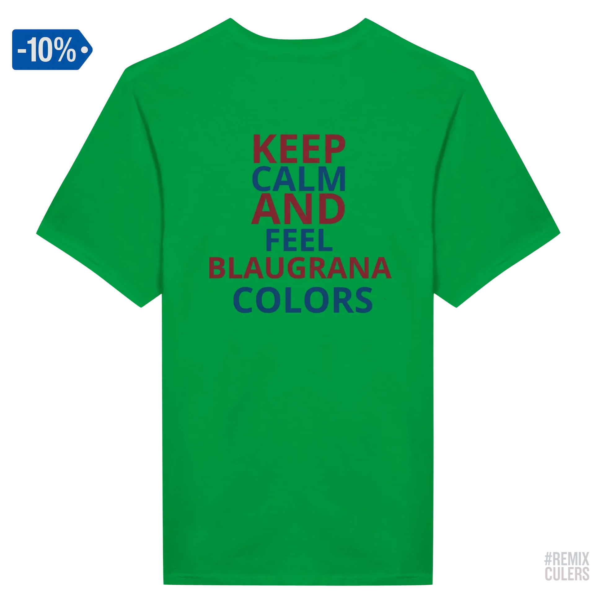 Camiseta unisex - KEEP CALM Blanco – Print Material Keep Calm merch FCB Barça culers blaugrana football fan pride passion | remixculers