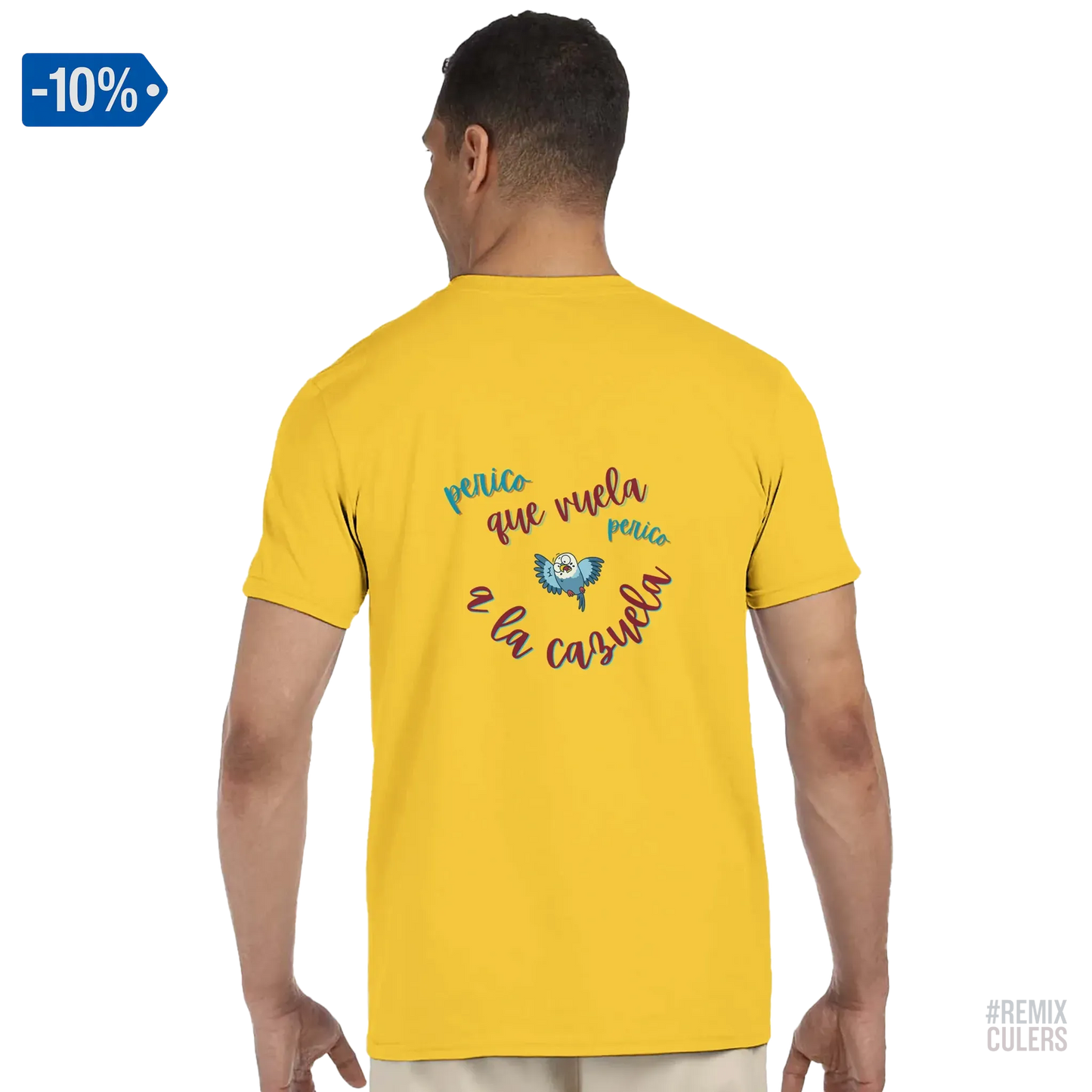 Camiseta unisex - PERICO QUE... Amarillo – Print Material merch FCB Barça culer culers blaugrana español perico rival futbol | remixculers