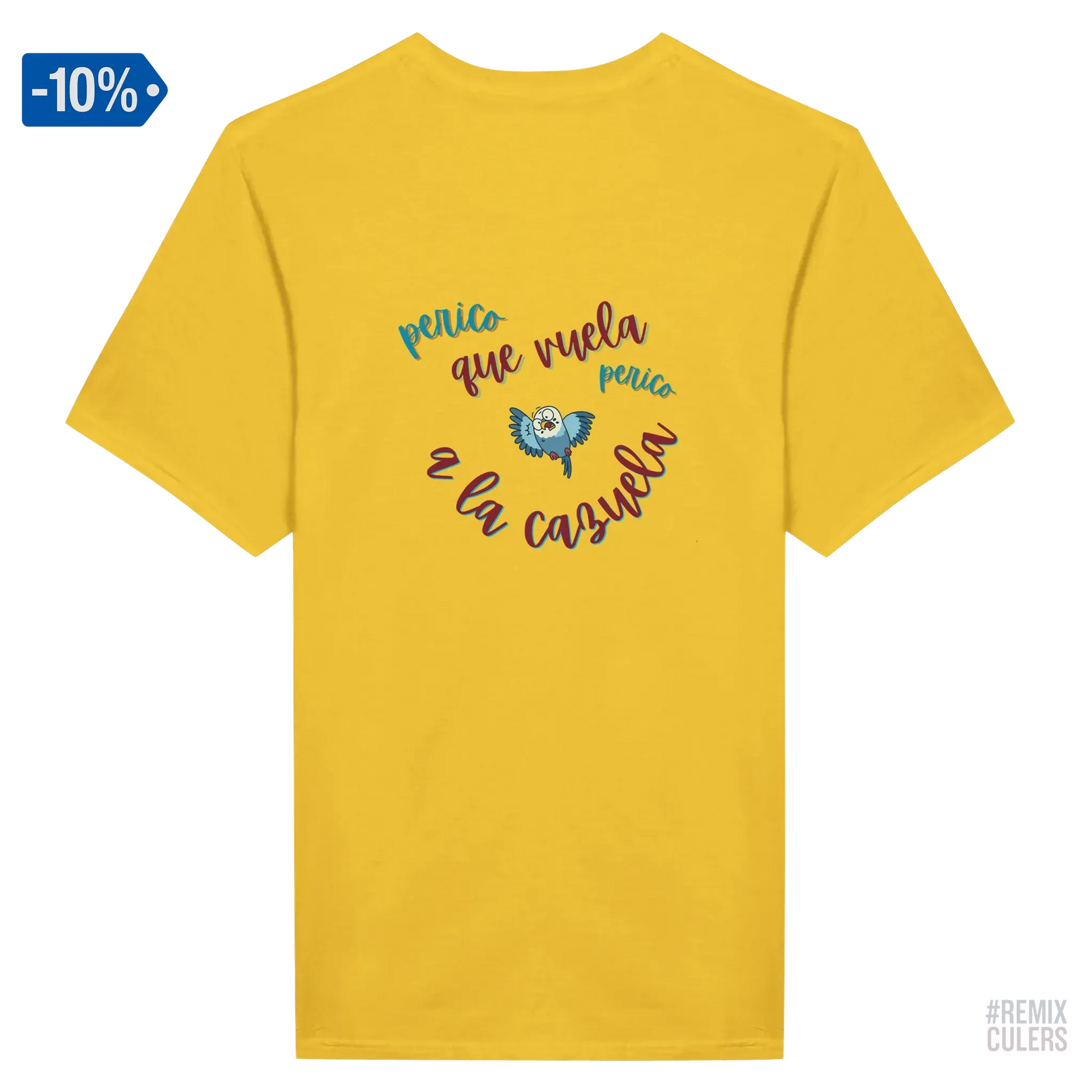 Camiseta unisex - PERICO QUE... Blanco – Print Material merch FCB Barça culer culers blaugrana español perico rival futbol | remixculers