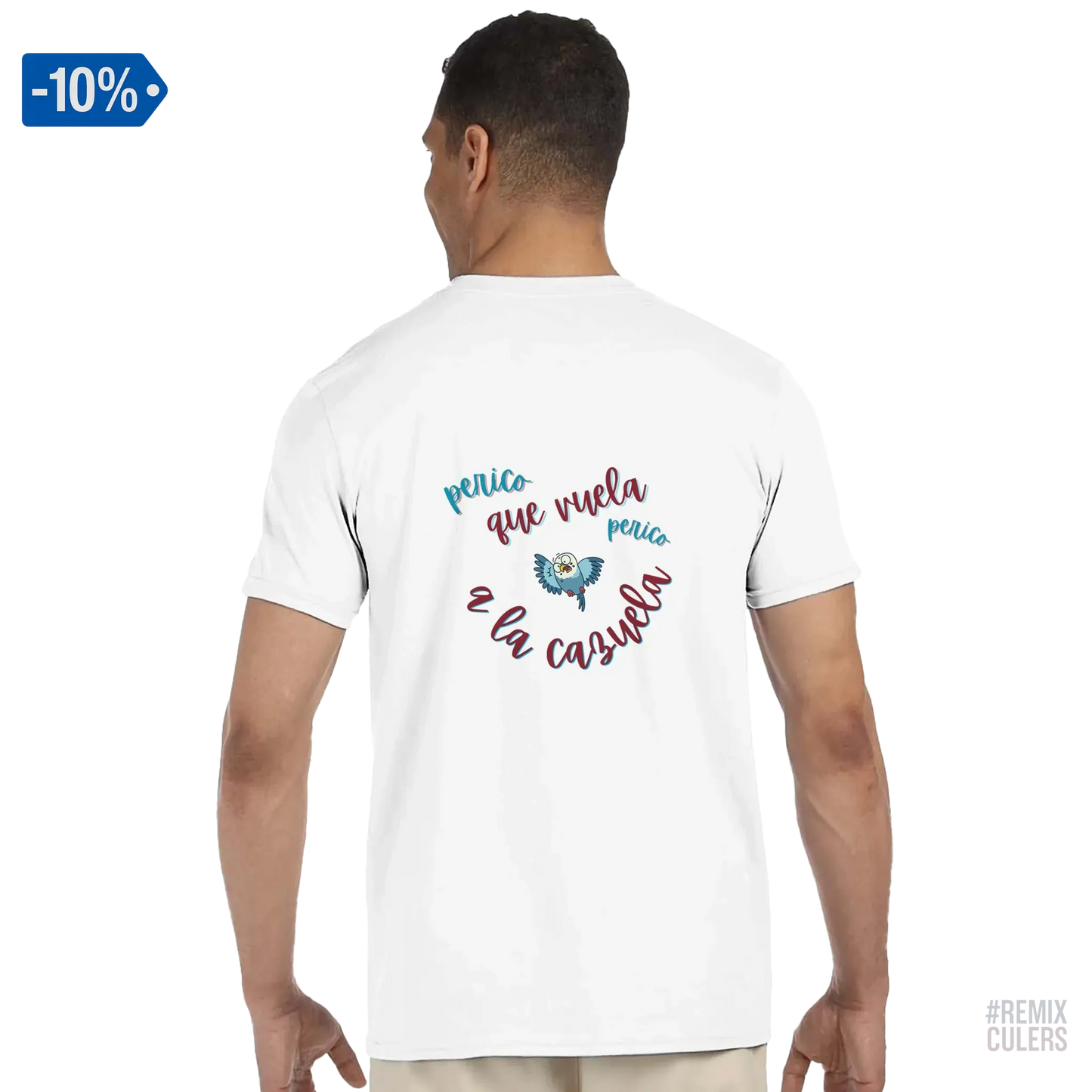 Camiseta unisex - PERICO QUE... Blanco – Print Material merch FCB Barça culer culers blaugrana español perico rival futbol | remixculers