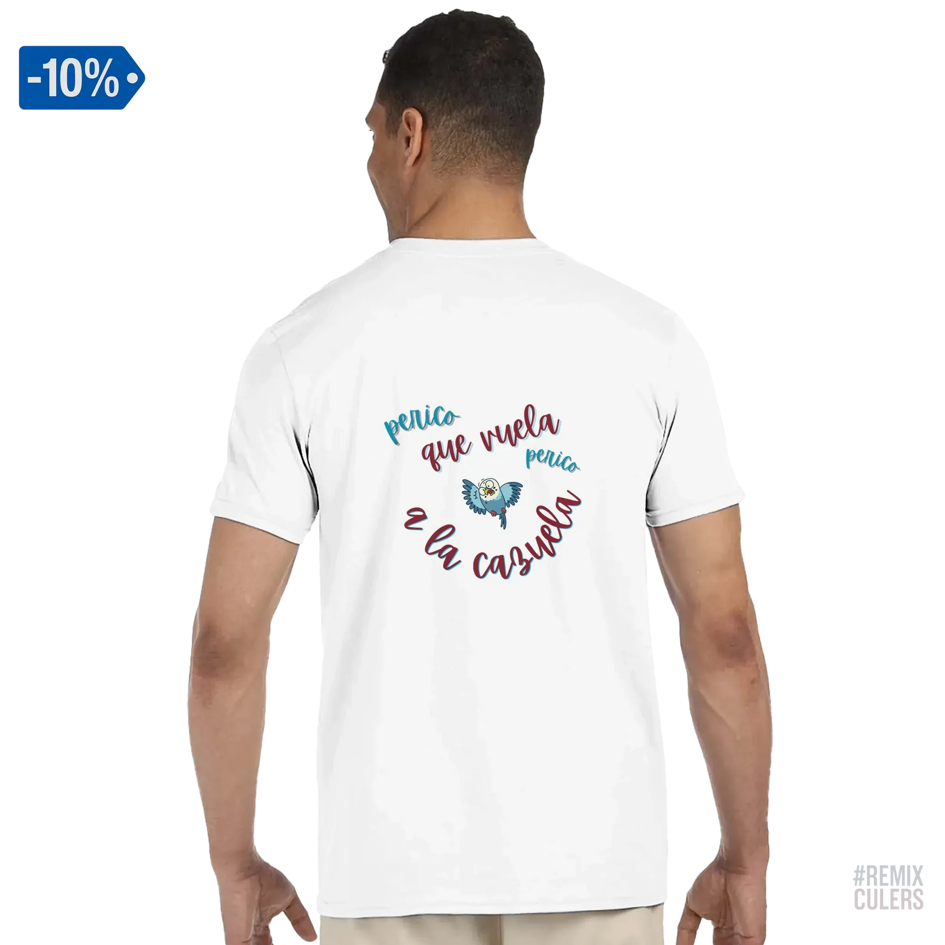 Camiseta unisex - PERICO QUE... Blanco – Print Material merch FCB Barça culer culers blaugrana español perico rival futbol | remixculers