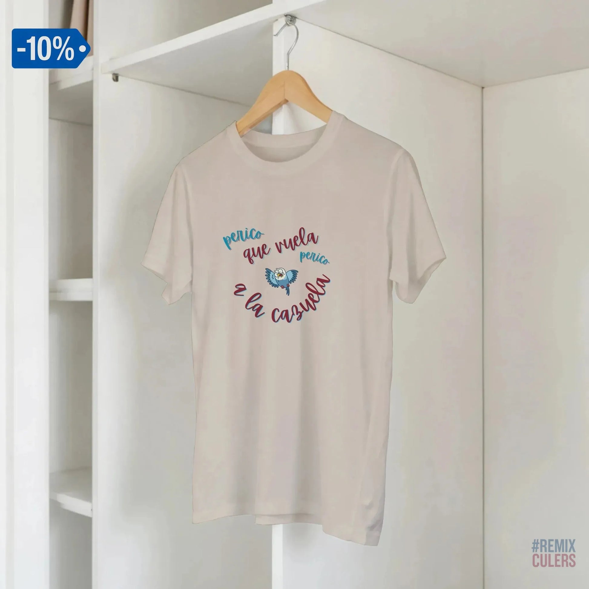 Camiseta unisex - PERICO QUE... Blanco – Print Material merch FCB Barça culer culers blaugrana español perico rival futbol | remixculers