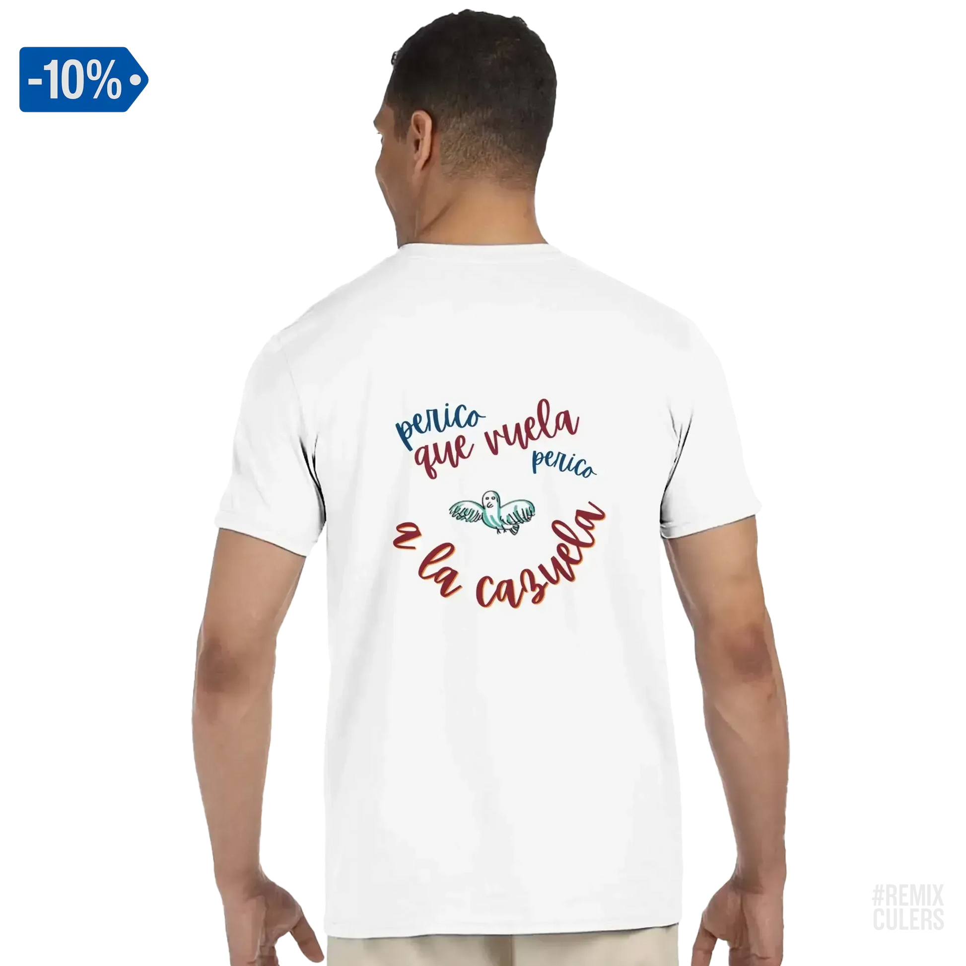 Camiseta unisex - PERICO QUE... Blanco – Print Material merch FCB Barça culer culers blaugrana español perico rival futbol | remixculers