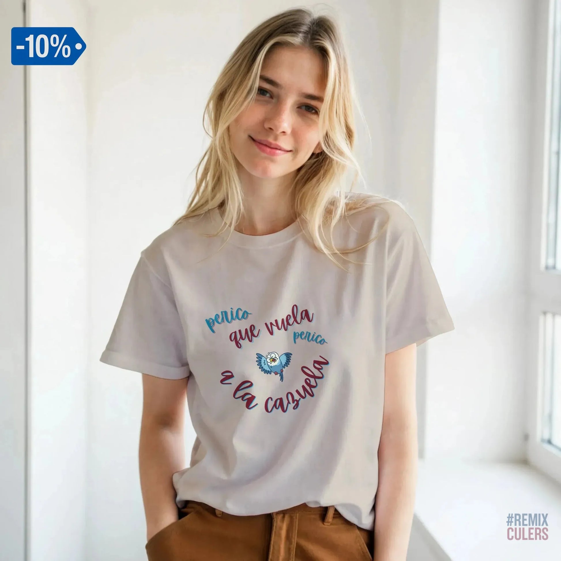 Camiseta unisex - PERICO QUE... Blanco – Print Material merch FCB Barça culer culers blaugrana español perico rival futbol | remixculers