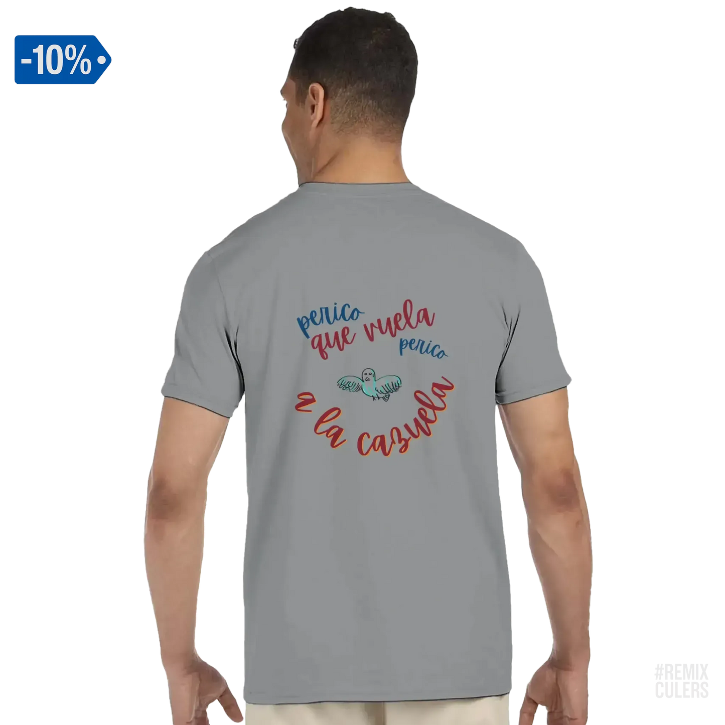 Camiseta unisex - PERICO QUE... Gris – Print Material merch FCB Barça culer culers blaugrana español perico rival futbol | remixculers