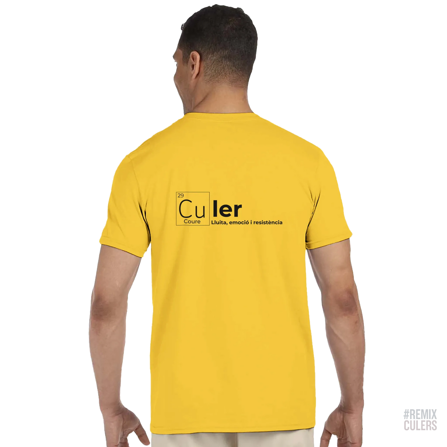 Camiseta unisex - QUÍMICA CULER Amarillo – Print Material Científicament Culer merch FCB Barça culers blaugrana ciència i futbol passió | remixculers