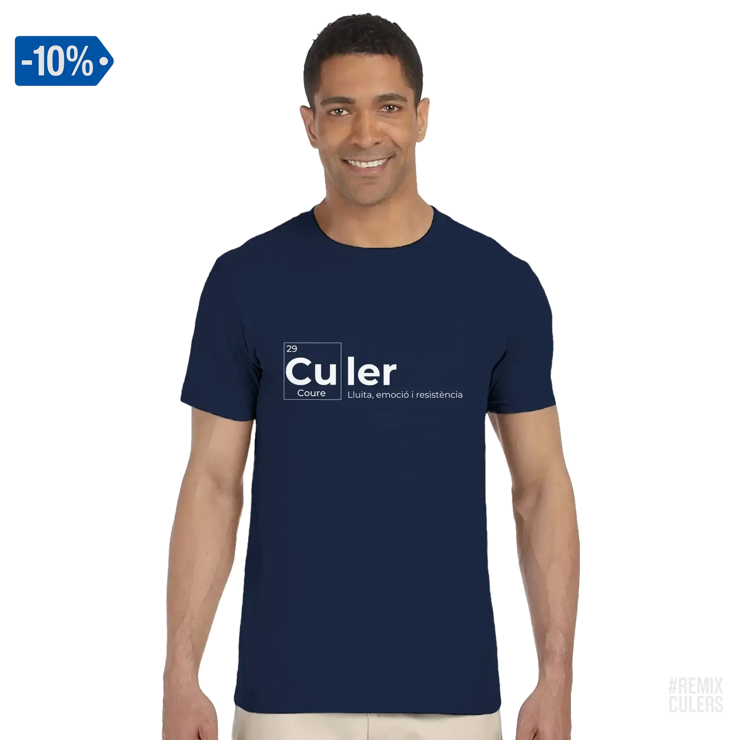 Camiseta unisex - QUÍMICA CULER Azul marino – Print Material Científicament Culer merch FCB Barça culers blaugrana ciència i futbol passió | remixculers