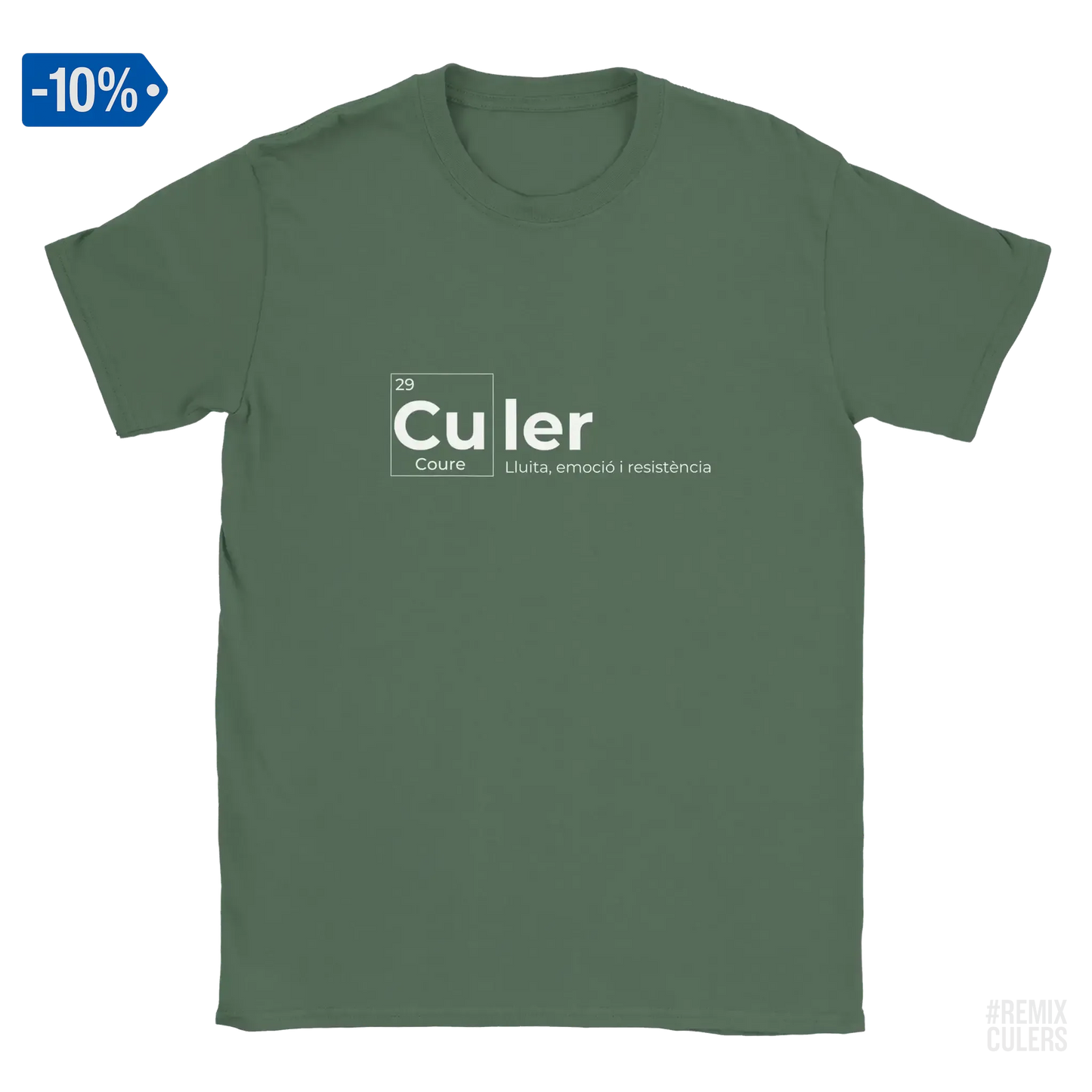 Camiseta unisex - QUÍMICA CULER Blanco – Print Material Científicament Culer merch FCB Barça culers blaugrana ciència i futbol passió | remixculers