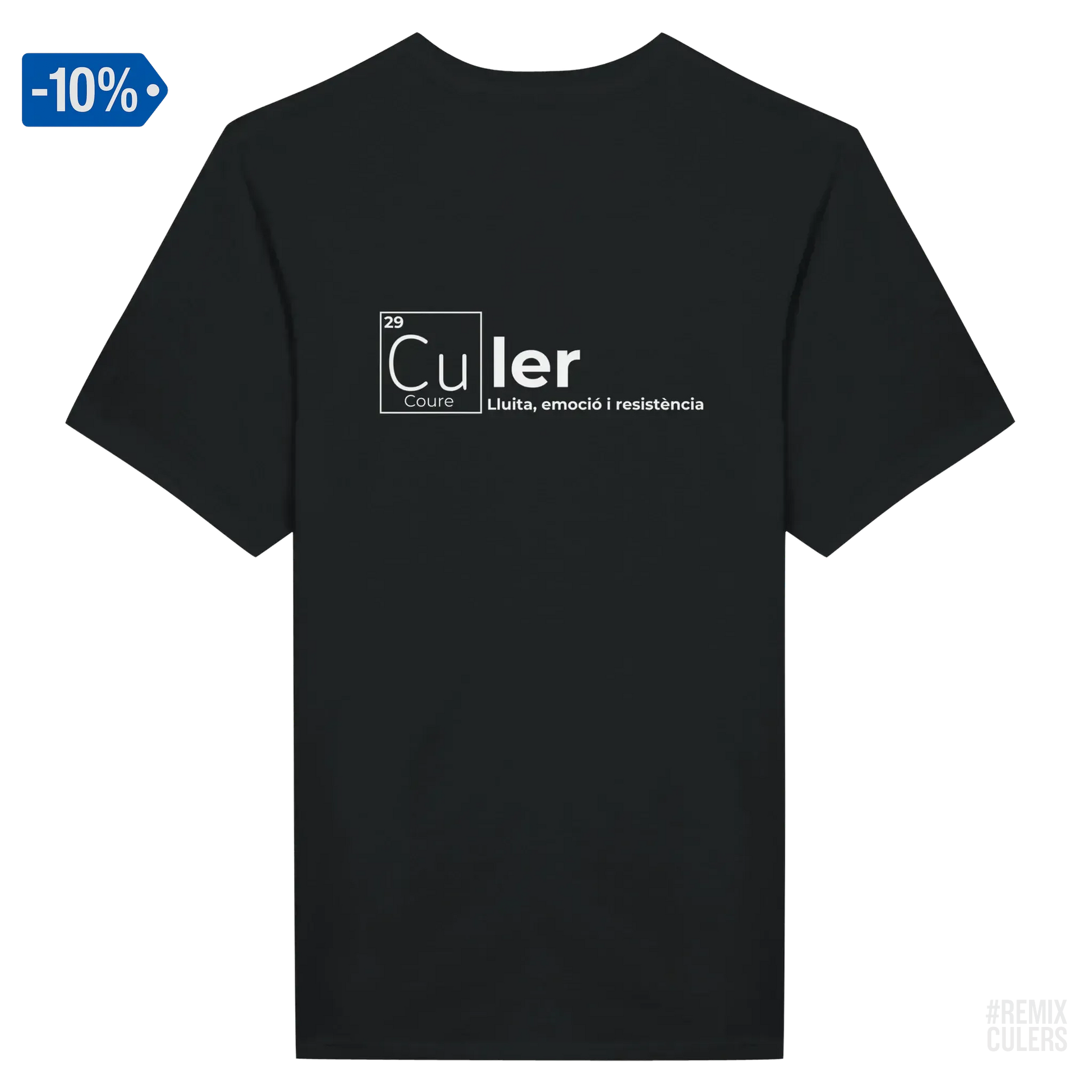 Camiseta unisex - QUÍMICA CULER Blanco – Print Material Científicament Culer merch FCB Barça culers blaugrana ciència i futbol passió | remixculers