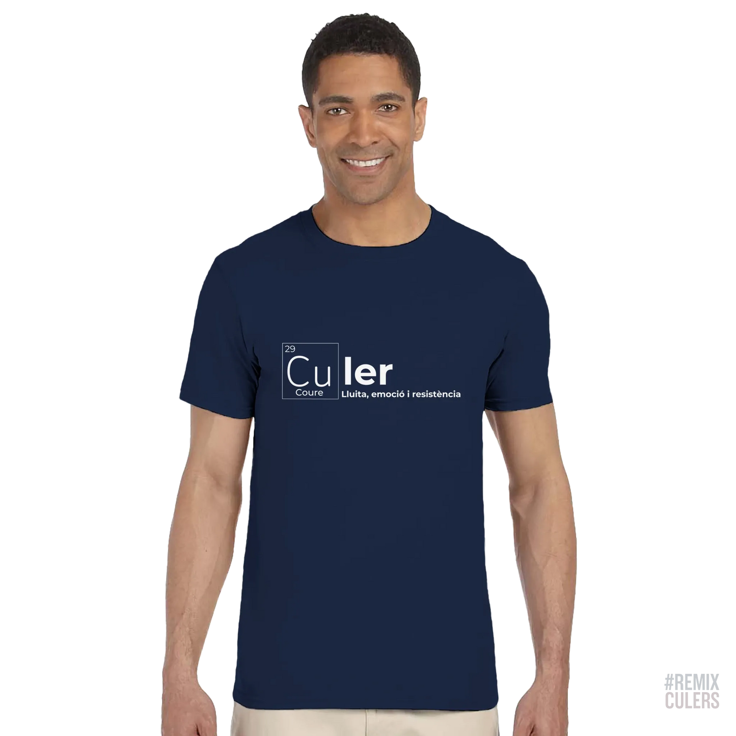 Camiseta unisex - QUÍMICA CULER Blanco – Print Material Científicament Culer merch FCB Barça culers blaugrana ciència i futbol passió | remixculers