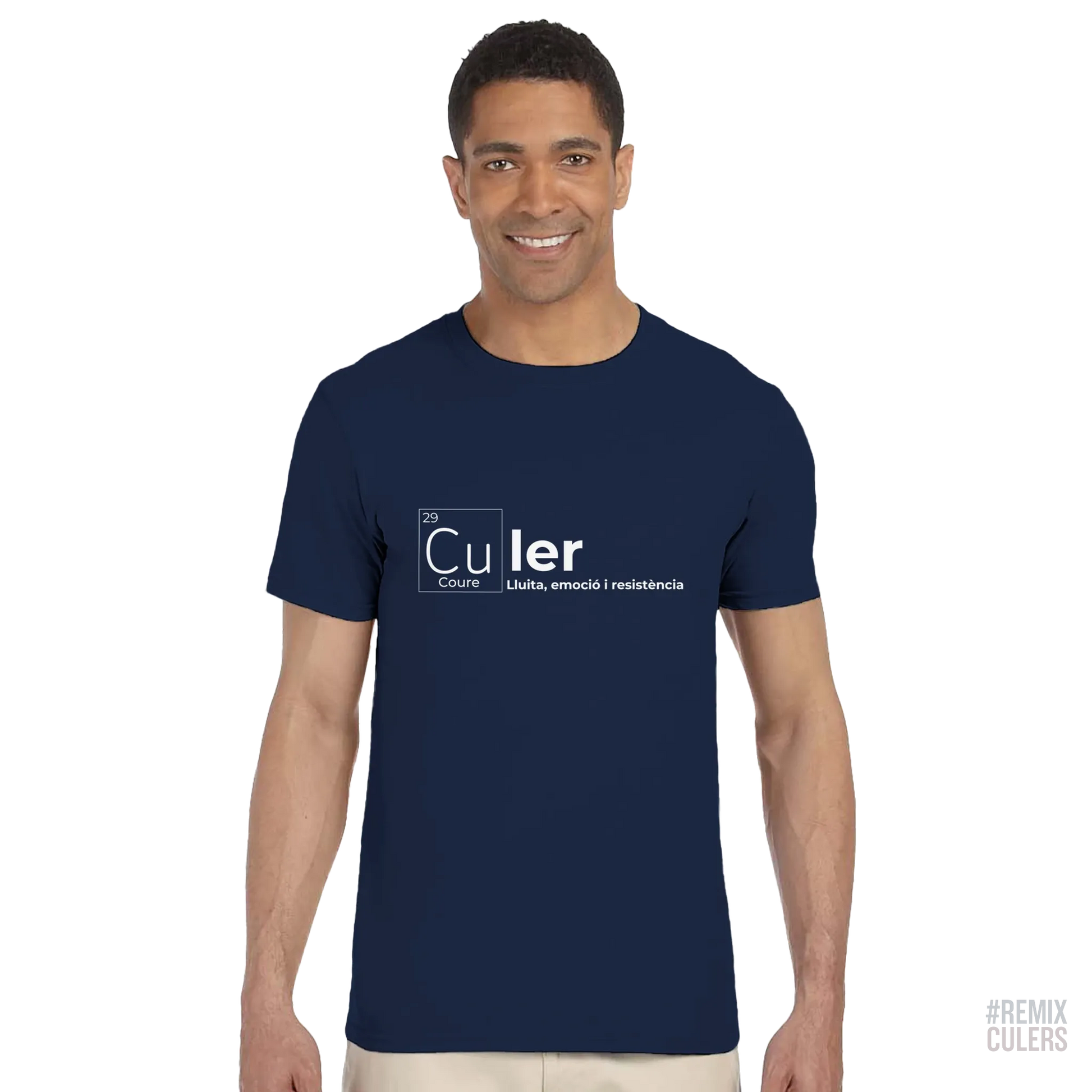 Camiseta unisex - QUÍMICA CULER Blanco – Print Material Científicament Culer merch FCB Barça culers blaugrana ciència i futbol passió | remixculers