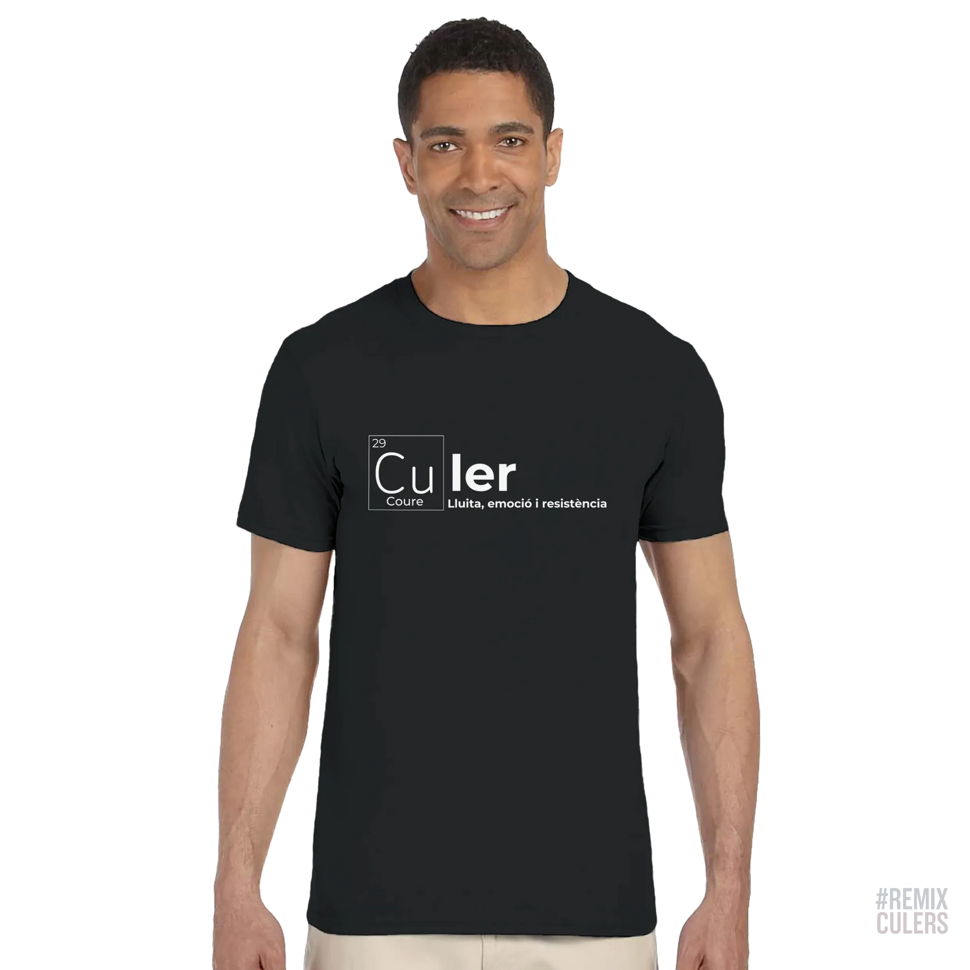 Camiseta unisex - QUÍMICA CULER Blanco – Print Material Científicament Culer merch FCB Barça culers blaugrana ciència i futbol passió | remixculers