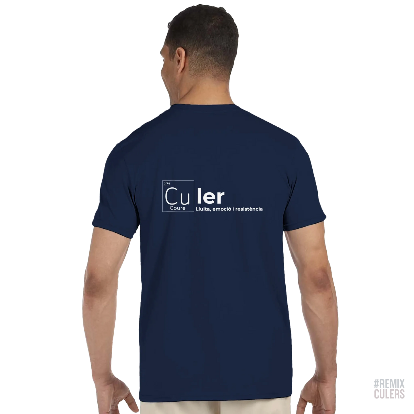 Camiseta unisex - QUÍMICA CULER Blanco – Print Material Científicament Culer merch FCB Barça culers blaugrana ciència i futbol passió | remixculers