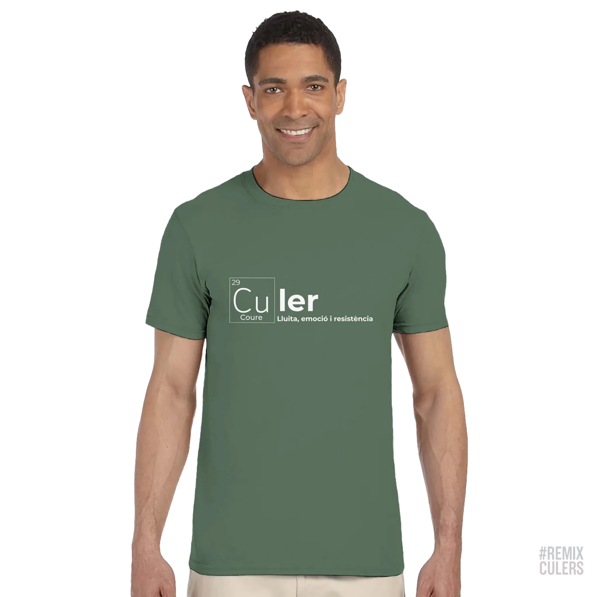 Camiseta unisex - QUÍMICA CULER Blanco – Print Material Científicament Culer merch FCB Barça culers blaugrana ciència i futbol passió | remixculers