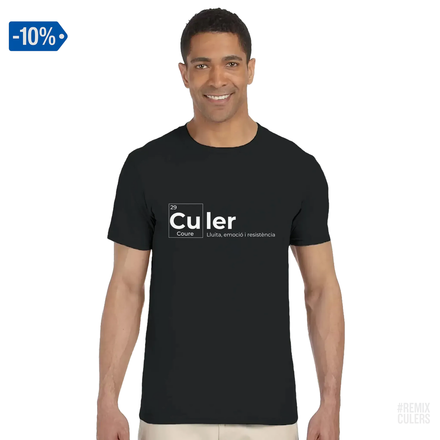 Camiseta unisex - QUÍMICA CULER Negro – Print Material Científicament Culer merch FCB Barça culers blaugrana ciència i futbol passió | remixculers