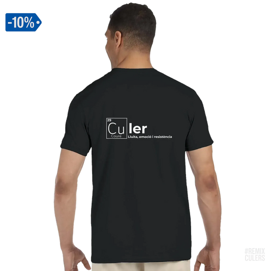 Camiseta unisex - QUÍMICA CULER Negro – Print Material Científicament Culer merch FCB Barça culers blaugrana ciència i futbol passió | remixculers