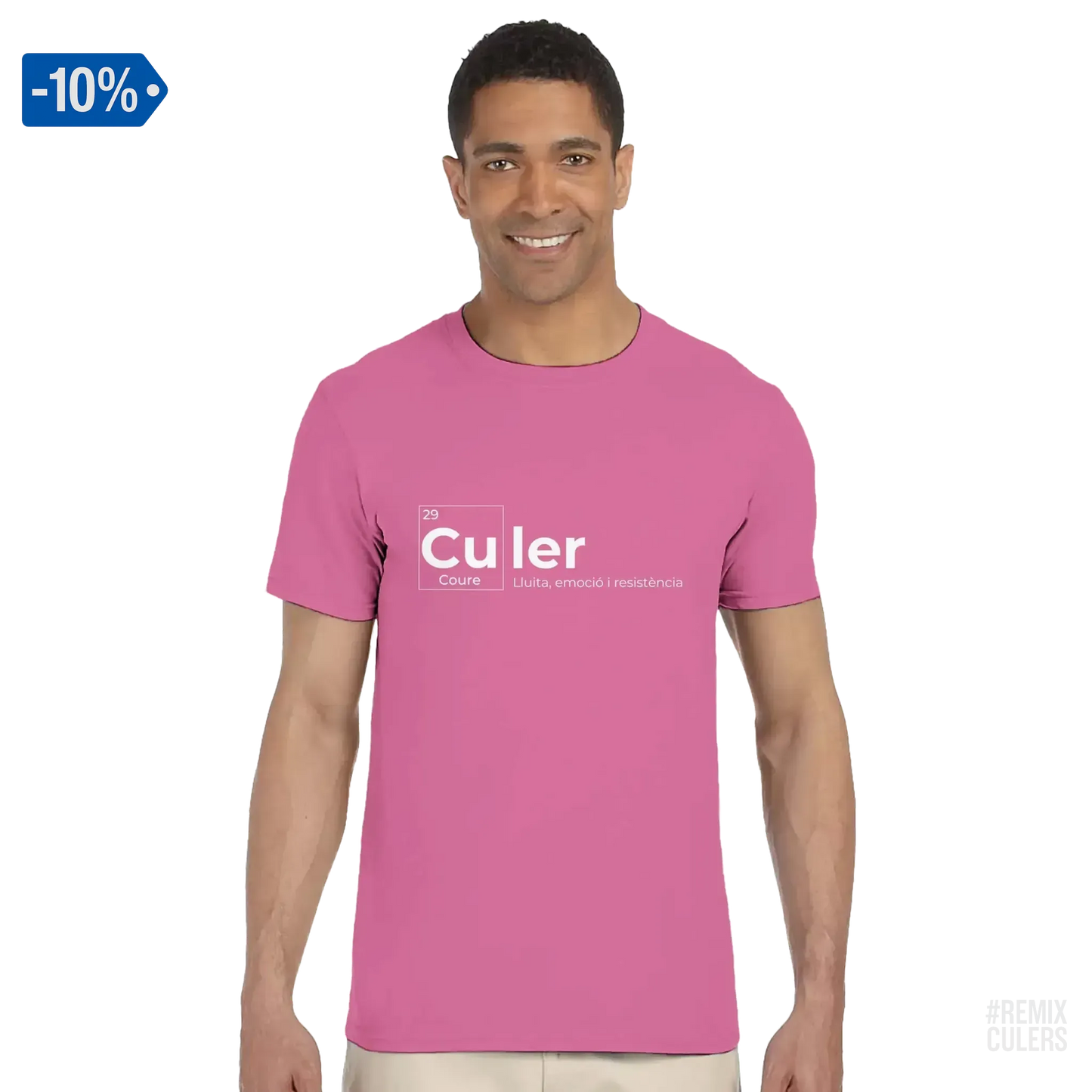 Camiseta unisex - QUÍMICA CULER Rosa – Print Material Científicament Culer merch FCB Barça culers blaugrana ciència i futbol passió | remixculers
