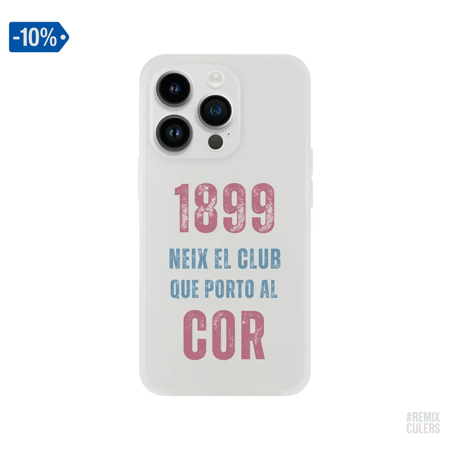 Carcasa IPHONE Flexi - 1899 iPhone 14 Pro – Print Material 1899 neix el club que porto al cor merch FCB Barça culers blaugrana història fundació orgull identitat futbol | remixculers