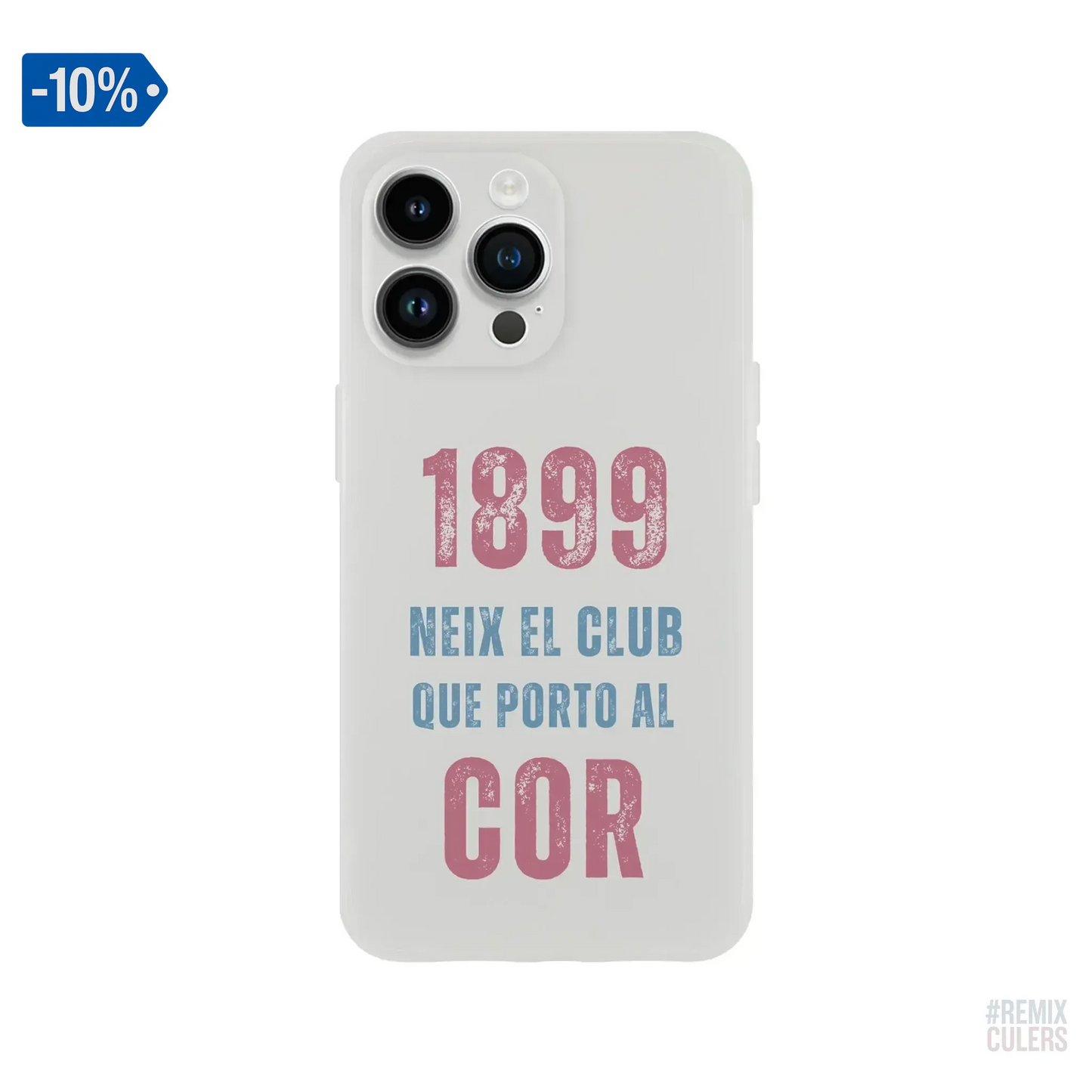 Carcasa IPHONE Flexi - 1899 iPhone 14 Pro Max – Print Material 1899 neix el club que porto al cor merch FCB Barça culers blaugrana història fundació orgull identitat futbol | remixculers