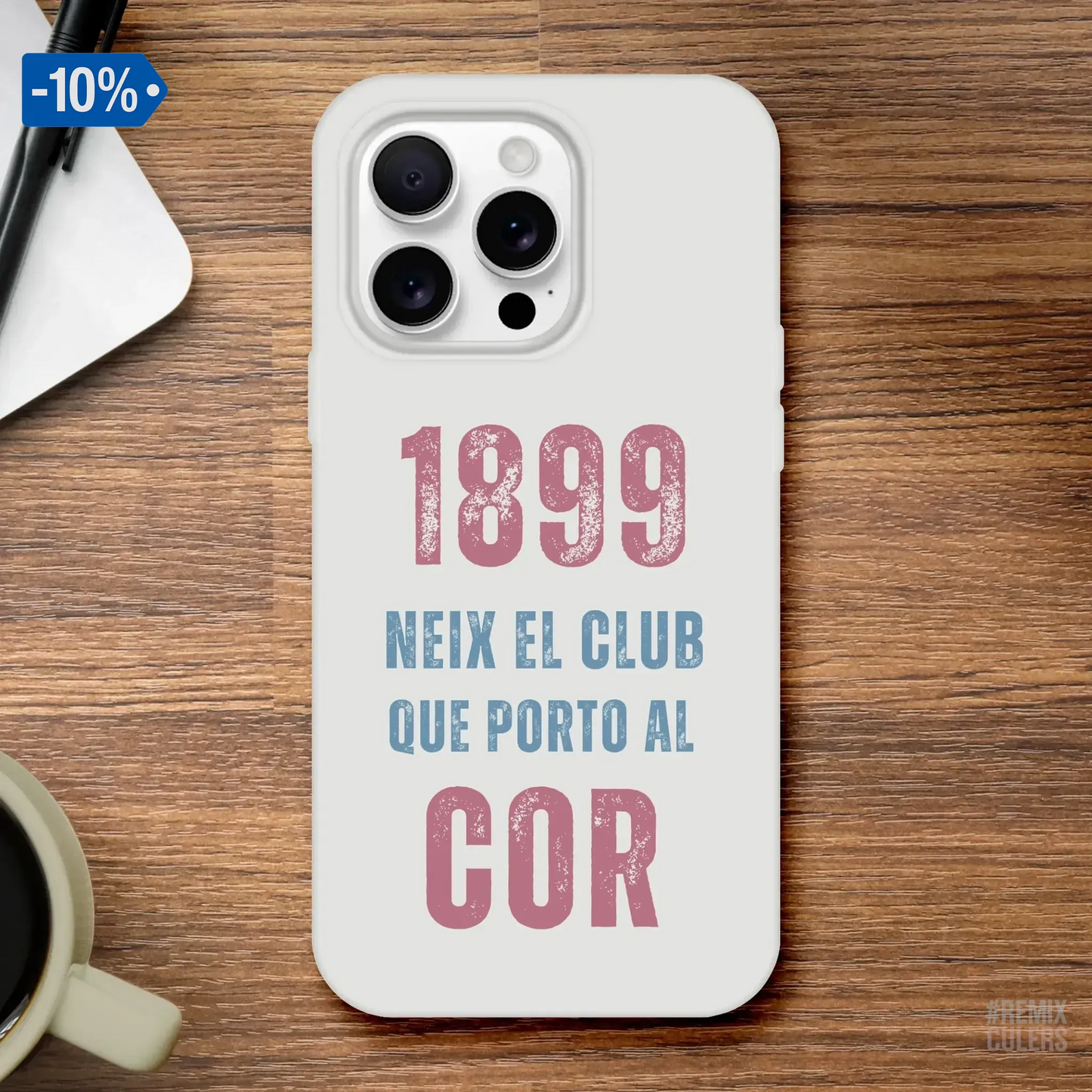 Carcasa IPHONE Flexi - 1899 iPhone 16 Pro Max – Print Material 1899 neix el club que porto al cor merch FCB Barça culers blaugrana història fundació orgull identitat futbol | remixculers