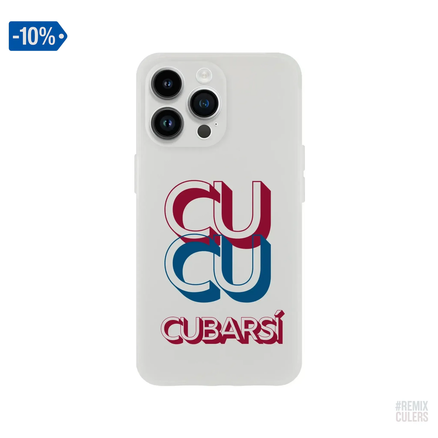 Carcasa IPHONE Flexi - CUCU CUBARSÍ iPhone 14 Pro Max – Print Material Cu-Cu Cubarsí merch Pau Cubarsí FCB Barça culers blaugrana Masia joven promesa defensa futbol | remixculers