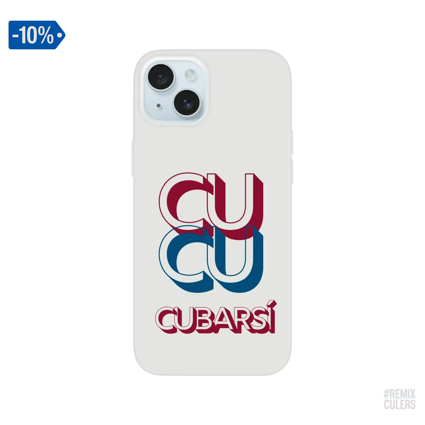 Carcasa IPHONE Flexi - CUCU CUBARSÍ iPhone 15 Plus – Print Material Cu-Cu Cubarsí merch Pau Cubarsí FCB Barça culers blaugrana Masia joven promesa defensa futbol | remixculers