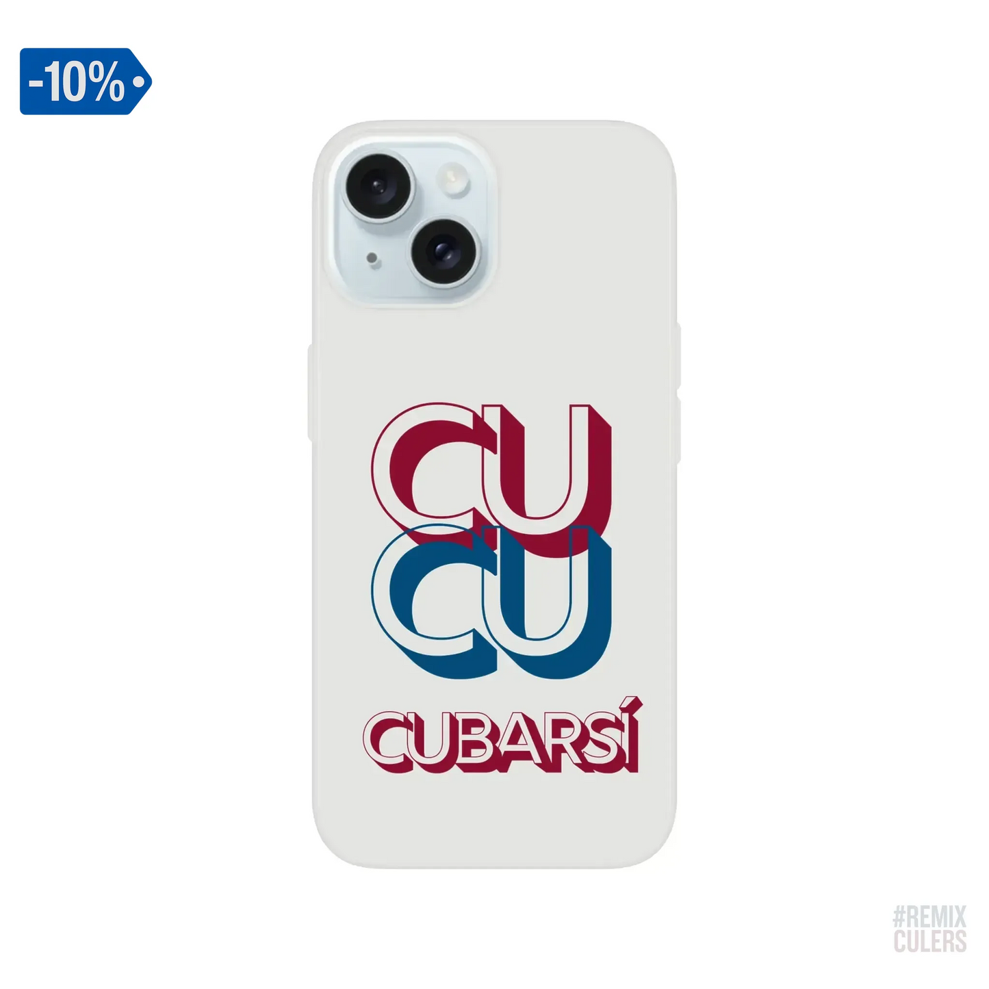 Carcasa IPHONE Flexi - CUCU CUBARSÍ iPhone 15 – Print Material Cu-Cu Cubarsí merch Pau Cubarsí FCB Barça culers blaugrana Masia joven promesa defensa futbol | remixculers