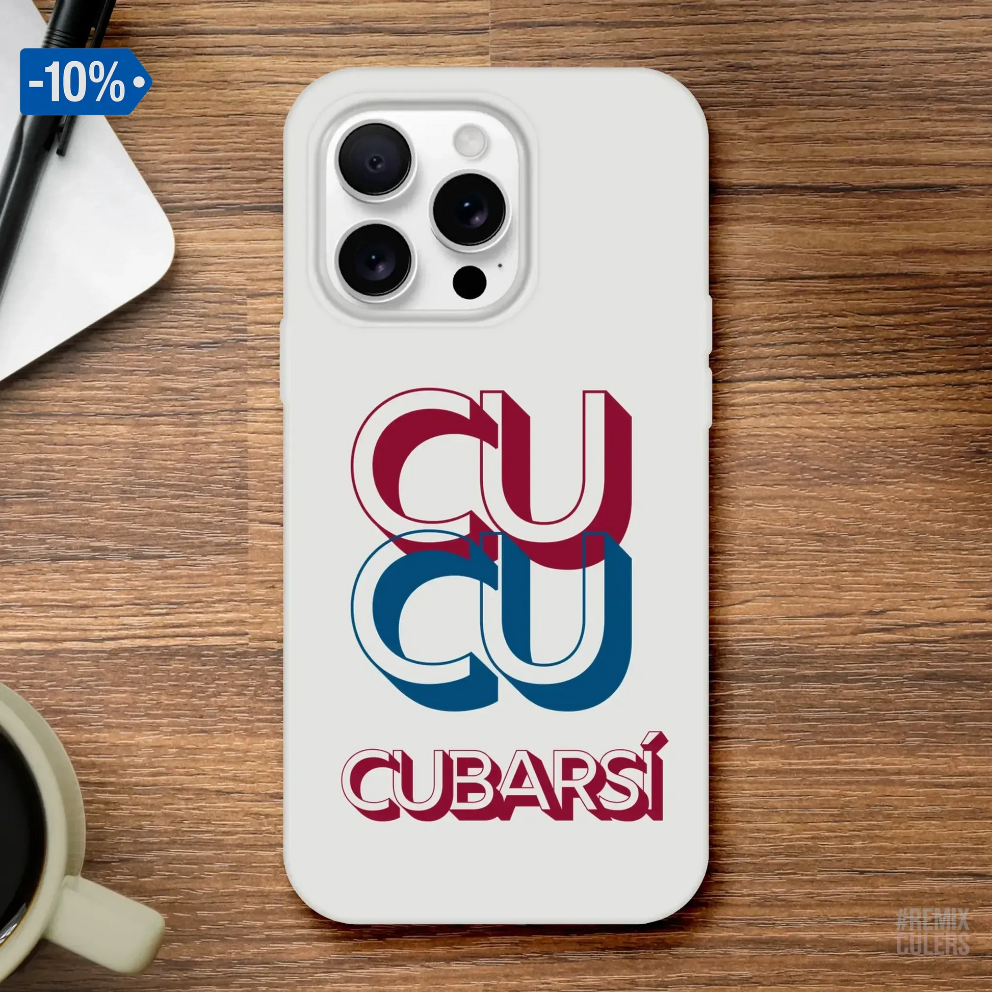 Carcasa IPHONE Flexi - CUCU CUBARSÍ iPhone 16 Pro Max – Print Material Cu-Cu Cubarsí merch Pau Cubarsí FCB Barça culers blaugrana Masia joven promesa defensa futbol | remixculers