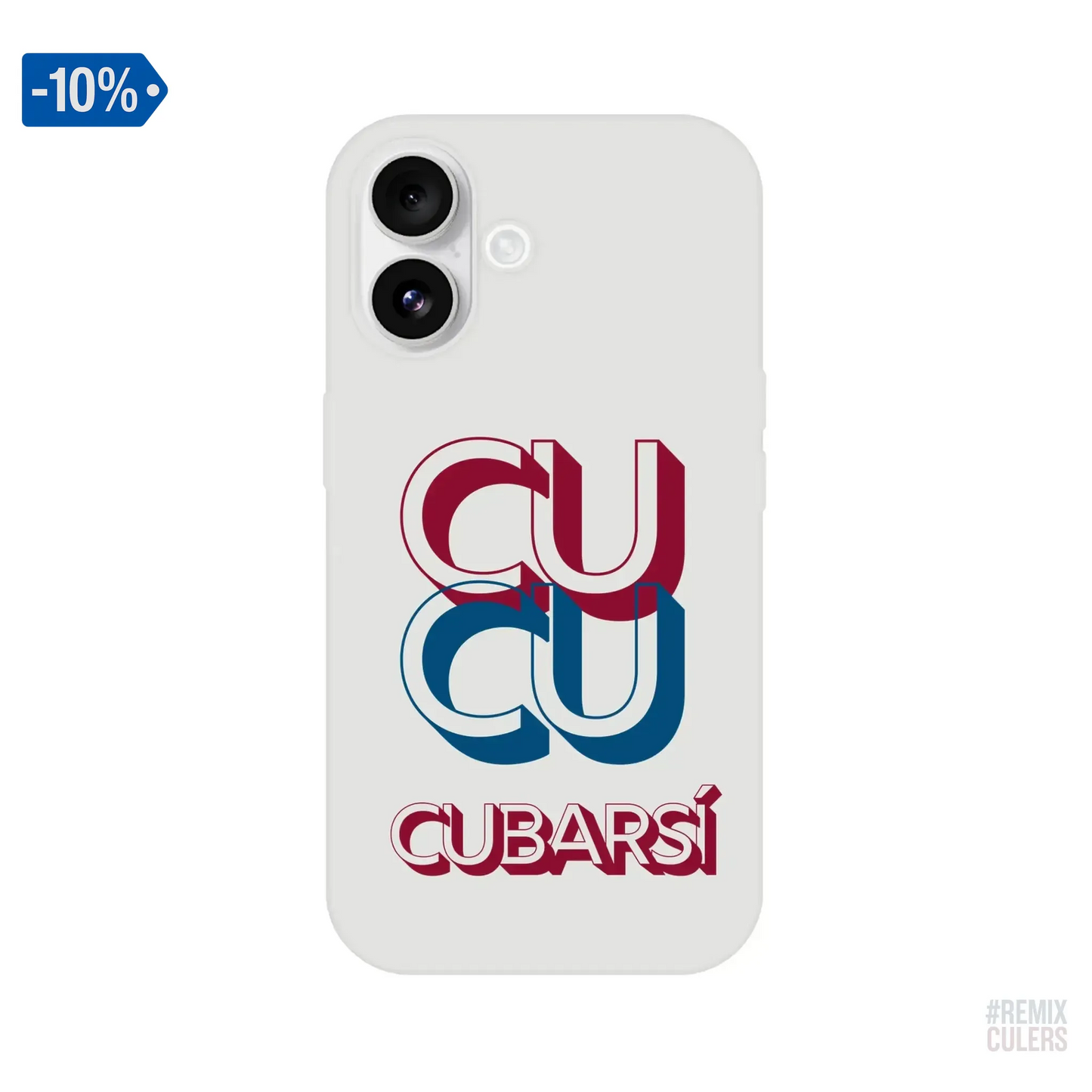 Carcasa IPHONE Flexi - CUCU CUBARSÍ iPhone 16 – Print Material Cu-Cu Cubarsí merch Pau Cubarsí FCB Barça culers blaugrana Masia joven promesa defensa futbol | remixculers