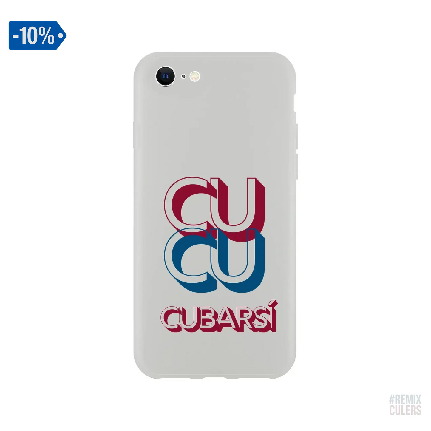 Carcasa IPHONE Flexi - CUCU CUBARSÍ iPhone 7 – Print Material Cu-Cu Cubarsí merch Pau Cubarsí FCB Barça culers blaugrana Masia joven promesa defensa futbol | remixculers