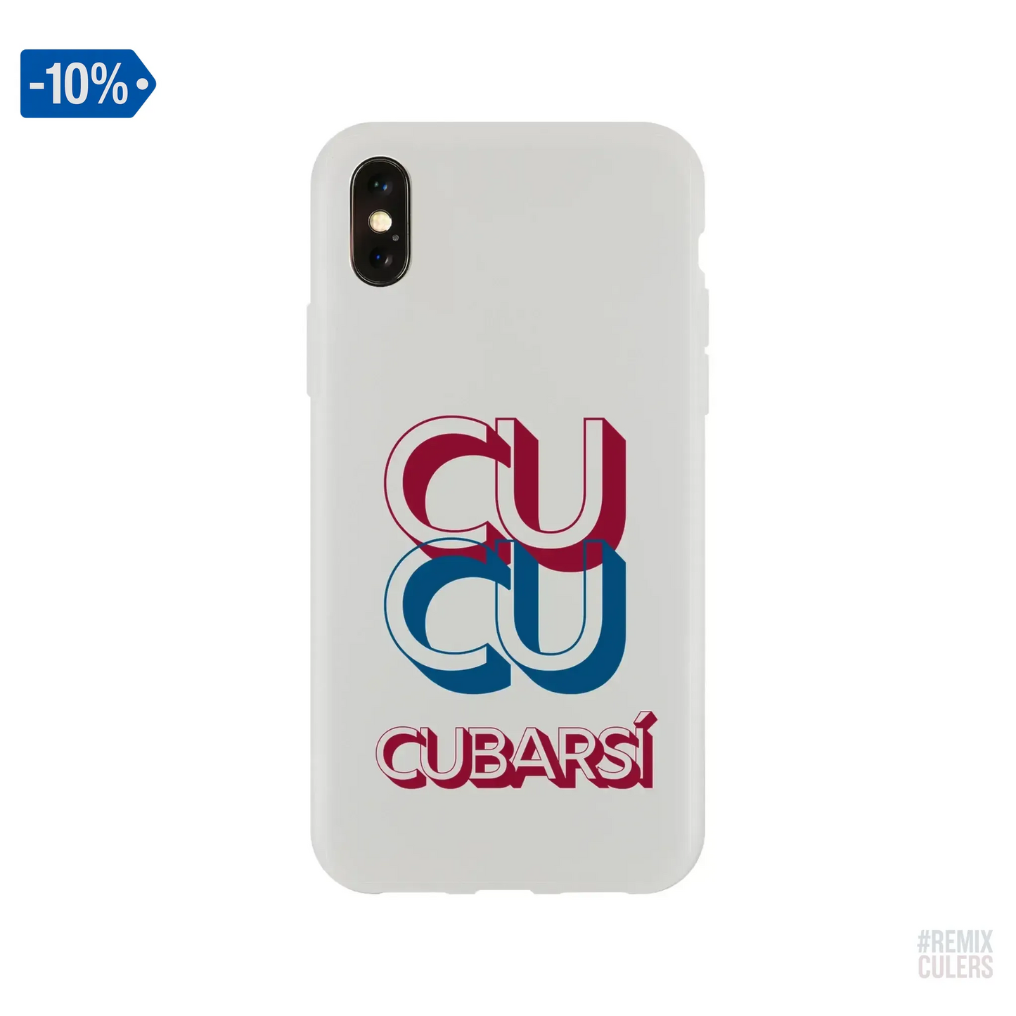 Carcasa IPHONE Flexi - CUCU CUBARSÍ iPhone X – Print Material Cu-Cu Cubarsí merch Pau Cubarsí FCB Barça culers blaugrana Masia joven promesa defensa futbol | remixculers