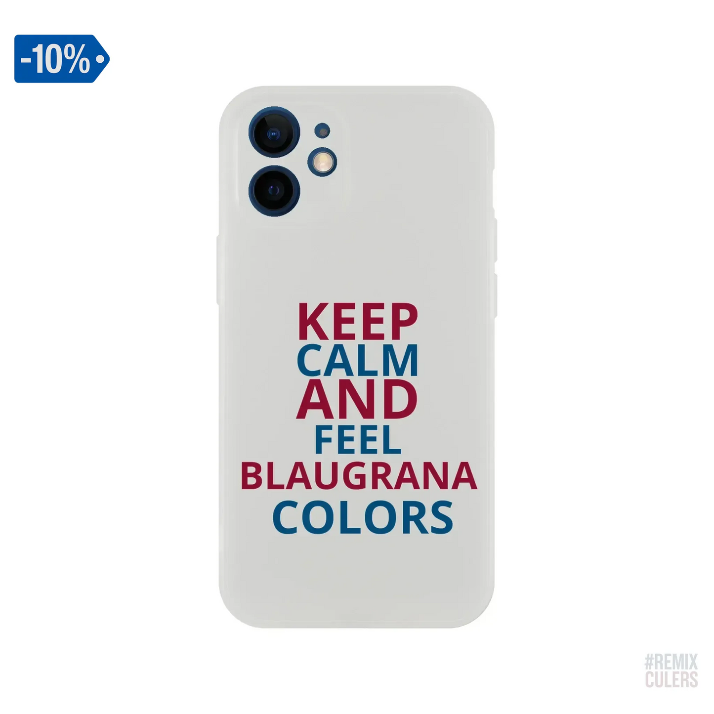 Carcasa IPHONE Flexi - KEEP CALM iPhone 12 Mini – Print Material Keep Calm merch FCB Barça culers blaugrana football fan pride passion | remixculers