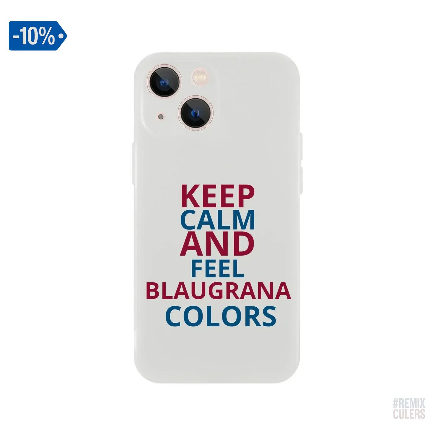 Carcasa IPHONE Flexi - KEEP CALM iPhone 13 Mini – Print Material Keep Calm merch FCB Barça culers blaugrana football fan pride passion | remixculers