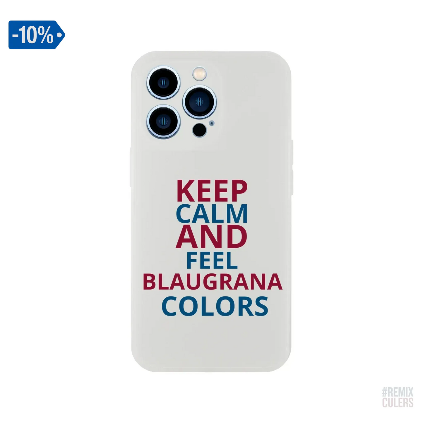 Carcasa IPHONE Flexi - KEEP CALM iPhone 13 Pro – Print Material Keep Calm merch FCB Barça culers blaugrana football fan pride passion | remixculers