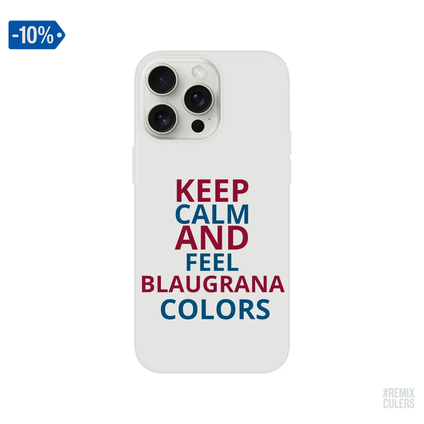 Carcasa IPHONE Flexi - KEEP CALM iPhone 15 Pro Max – Print Material Keep Calm merch FCB Barça culers blaugrana football fan pride passion | remixculers
