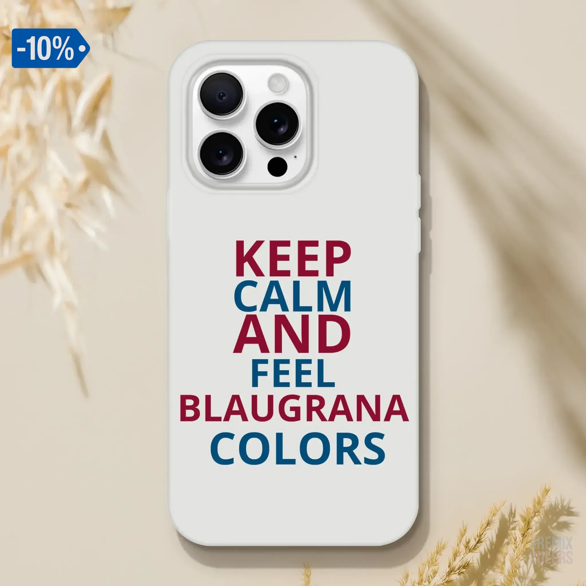 Carcasa IPHONE Flexi - KEEP CALM iPhone 16 Pro Max – Print Material Keep Calm merch FCB Barça culers blaugrana football fan pride passion | remixculers